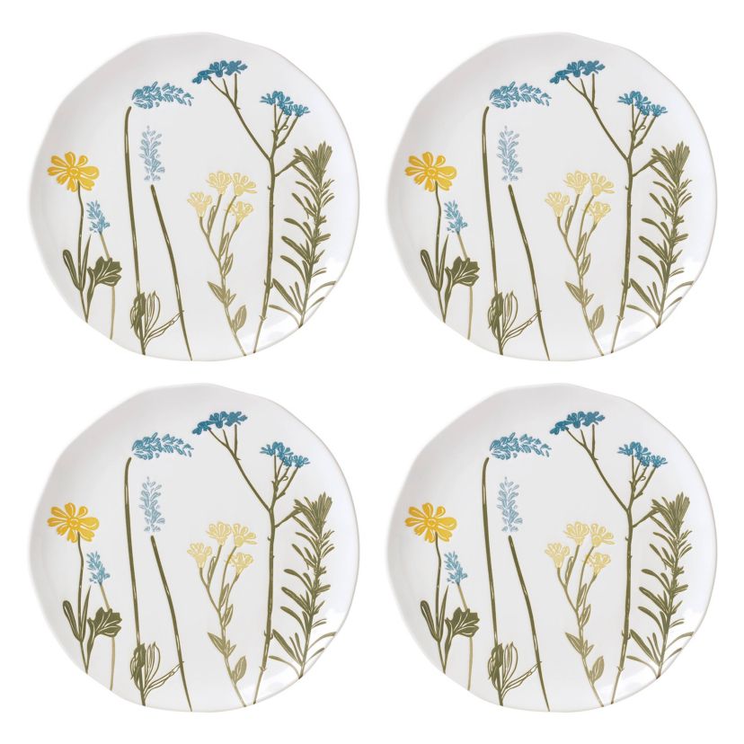 Wildflowers Accent Plates, Set of 4