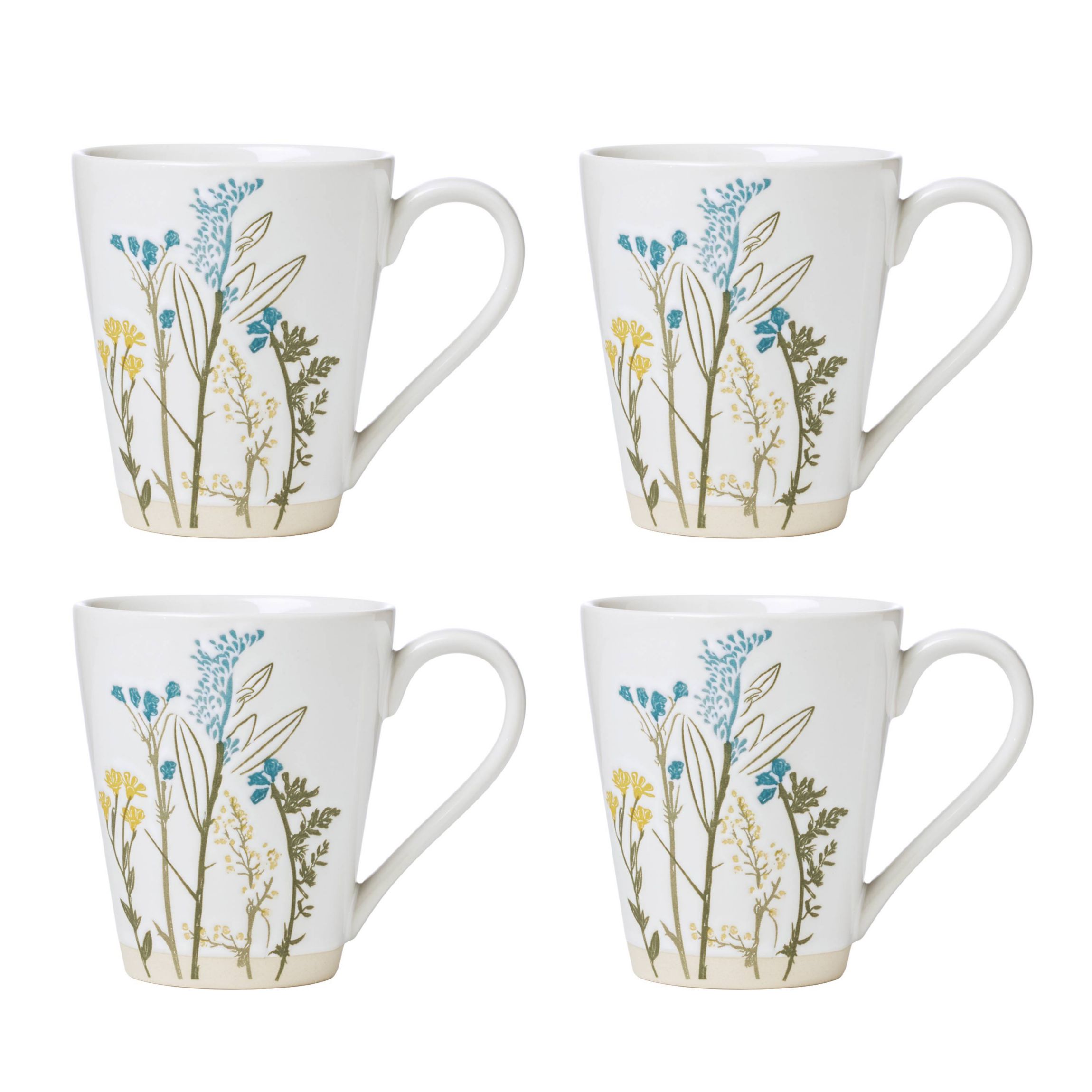 Wildflowers Mugs, Set of 4