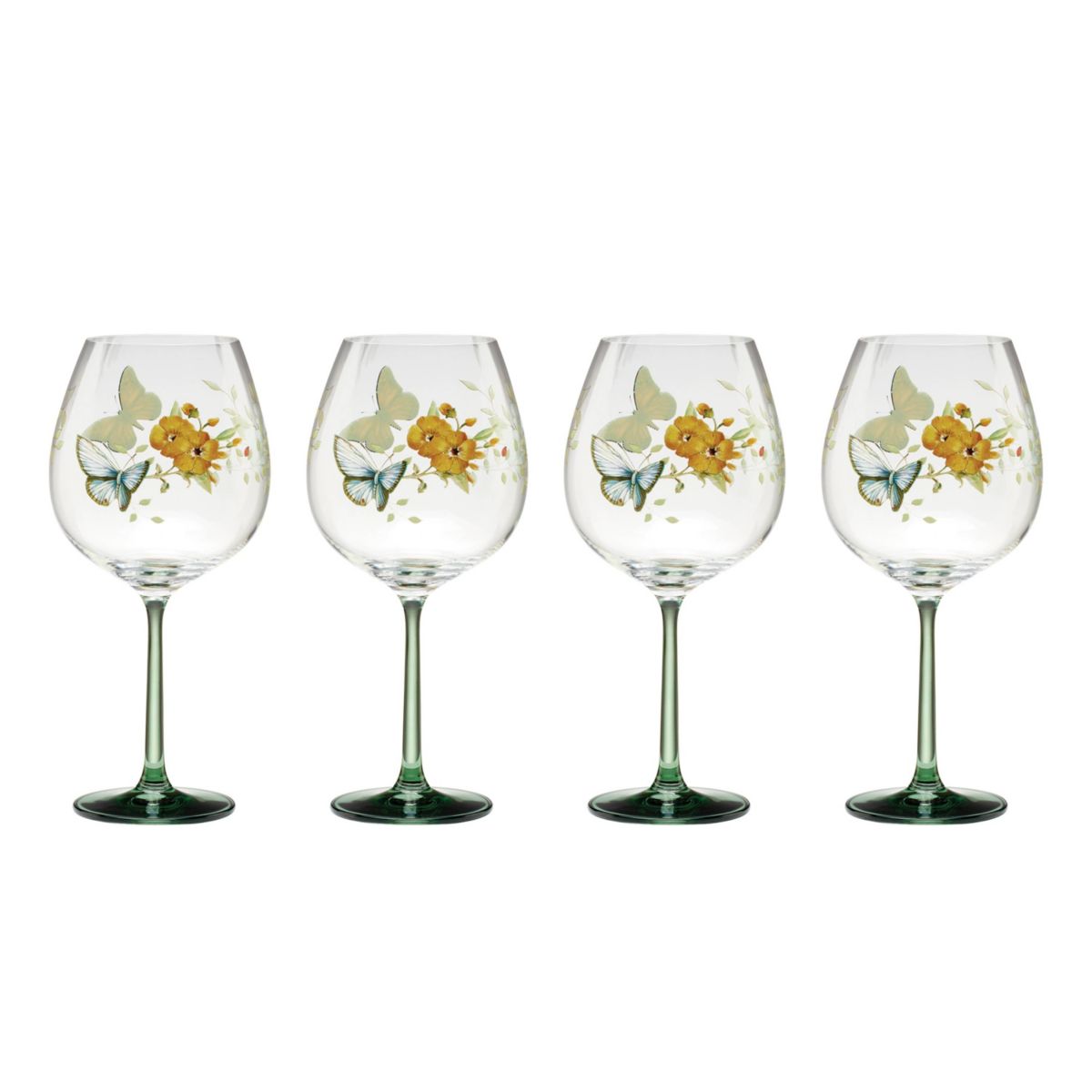 Butterfly Meadow Balloon Wine Glasses, Set of 4
