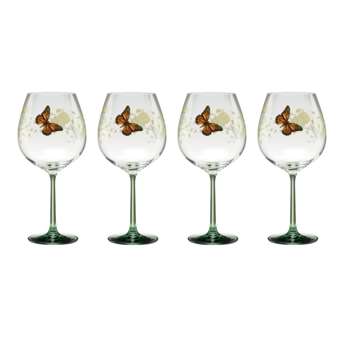 Butterfly Meadow Balloon Wine Glasses, Set of 4