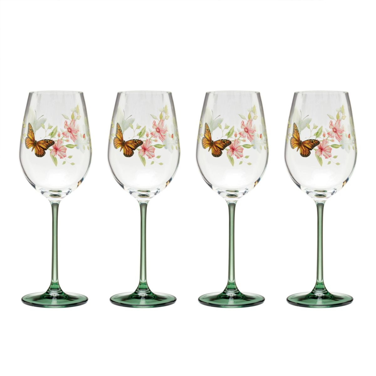 Butterfly Meadow Wine Glasses, Set of 4
