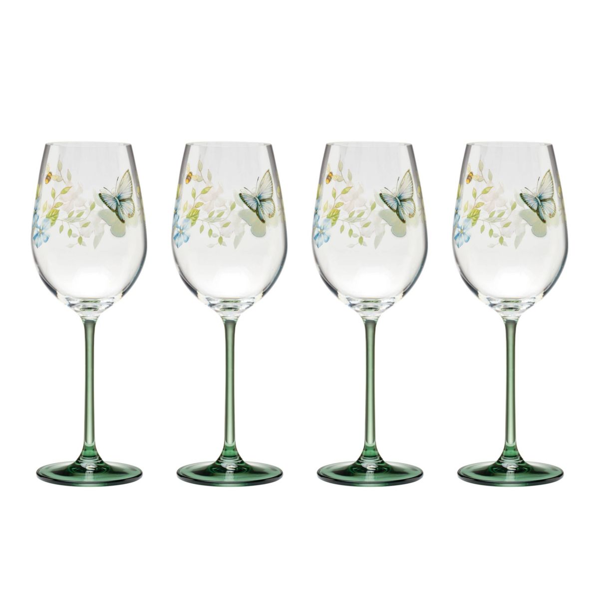 Butterfly Meadow Wine Glasses, Set of 4