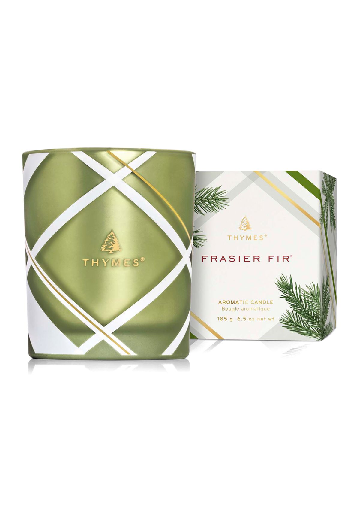 Frasier Fir Frosted Plaid 6.5 oz Poured Candle