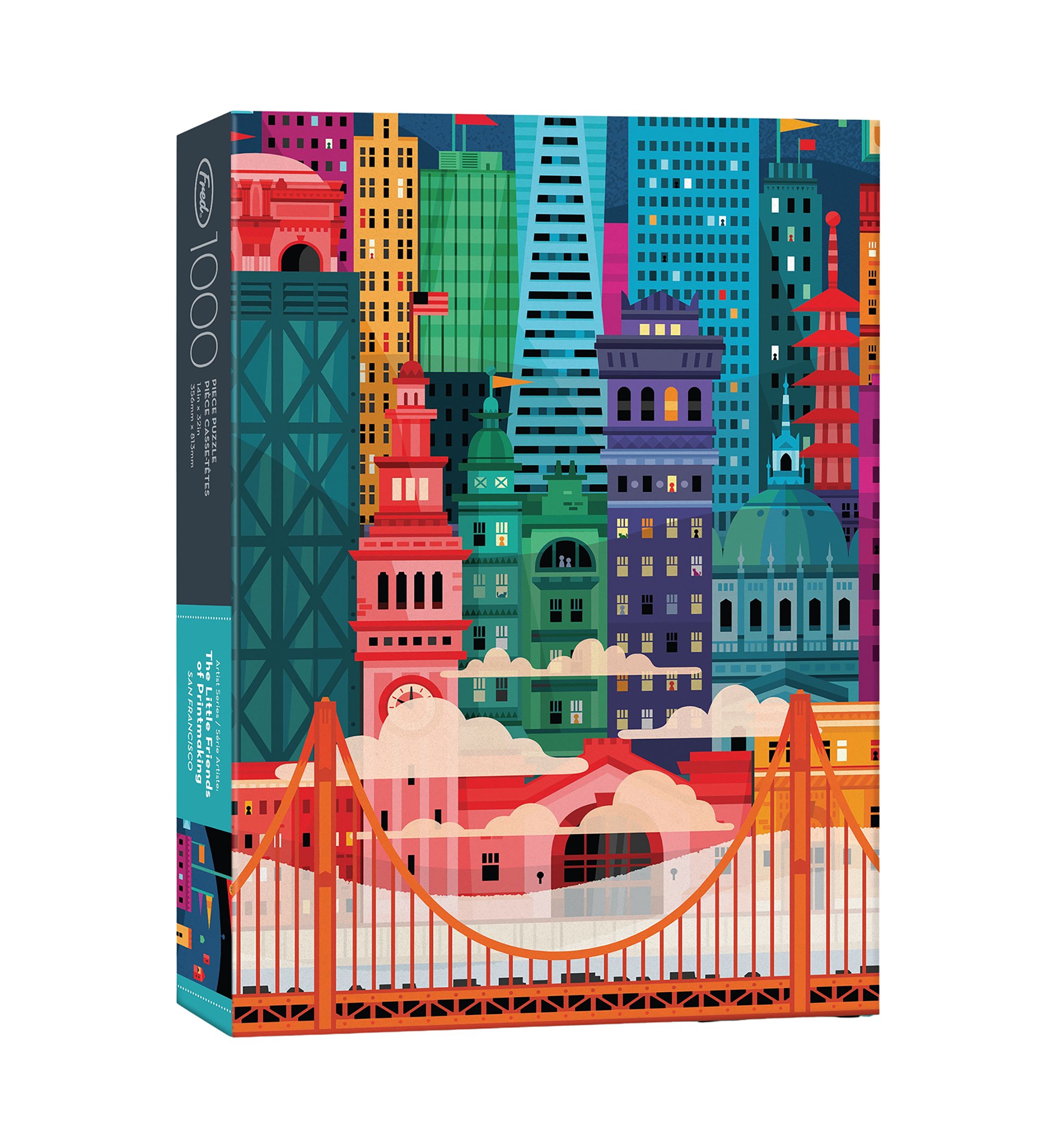 1000 Piece Puzzle: San Francisco by The Little Friends of Printmaking