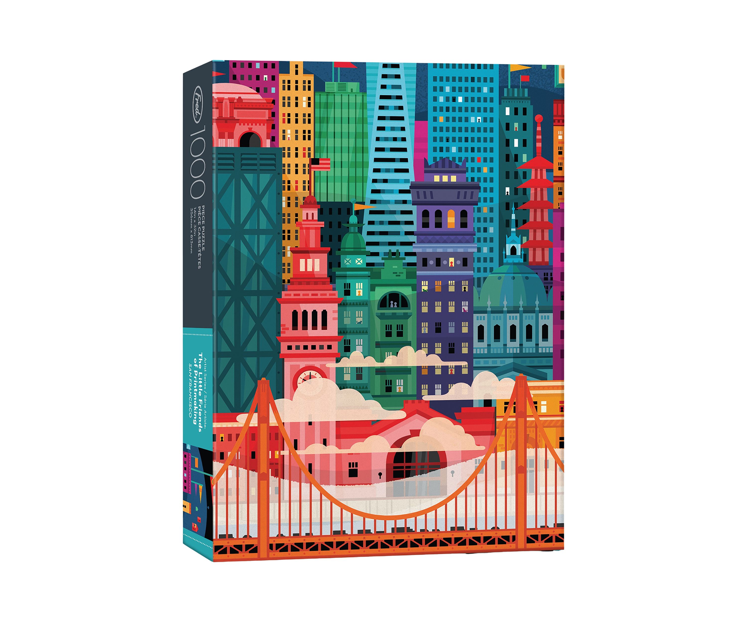 1000 Piece Puzzle: San Francisco by The Little Friends of Printmaking