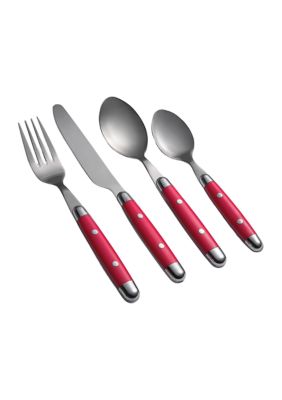 Cambridge Silversmiths Jubilee Red 16Piece Flatware Set Service for 4
