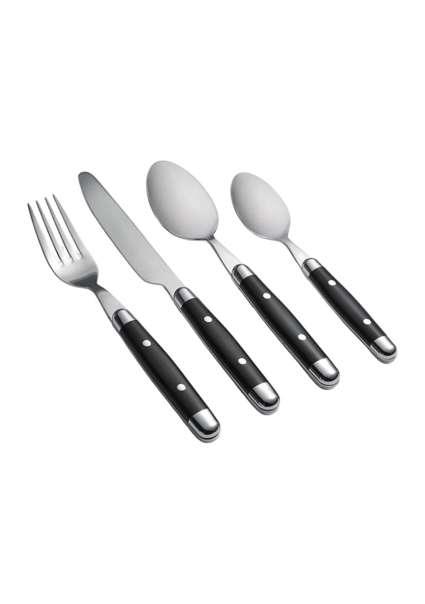 Jubilee Black 16-Piece Flatware Set, Service for 4