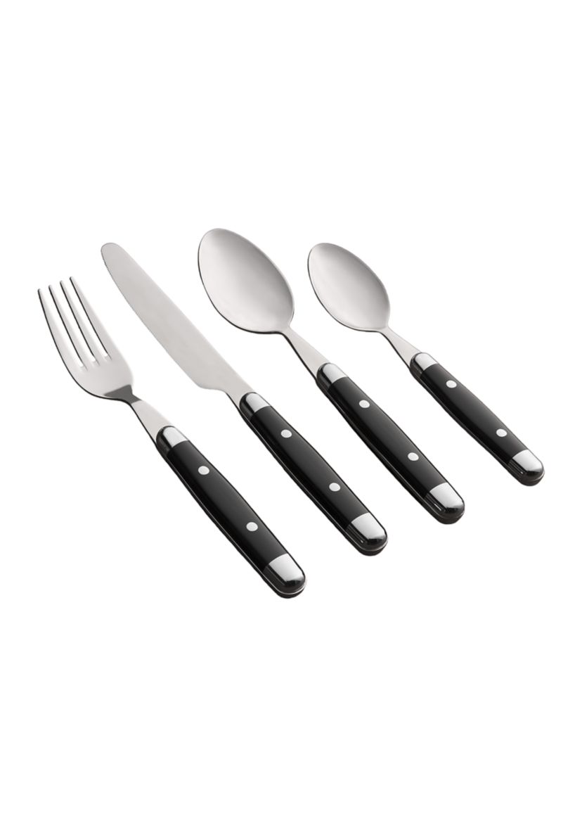 Jubilee Black 16-Piece Flatware Set, Service for 4