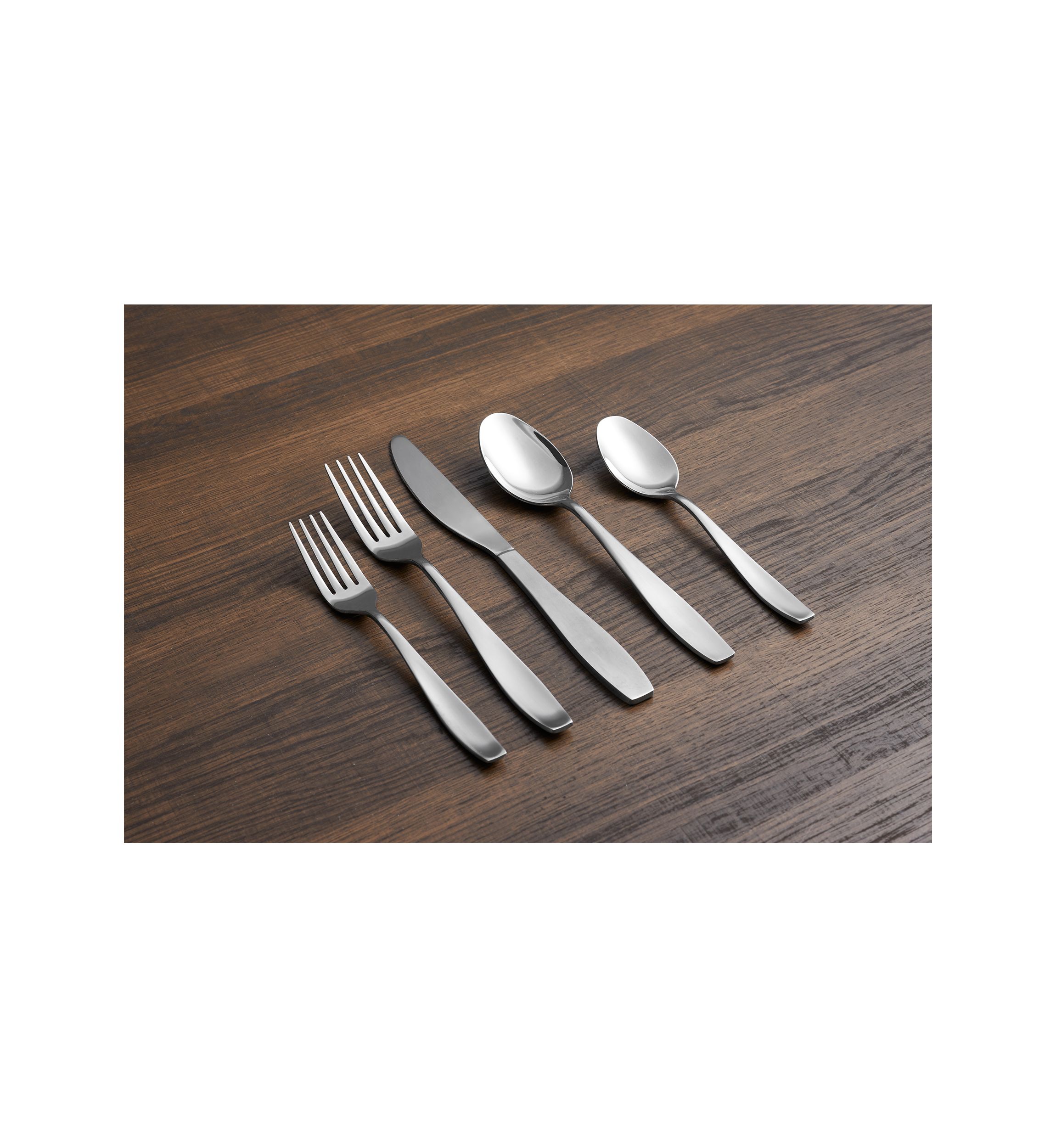 Tyrus Satin Mirror 20-Piece Flatware Set, Service for 4
