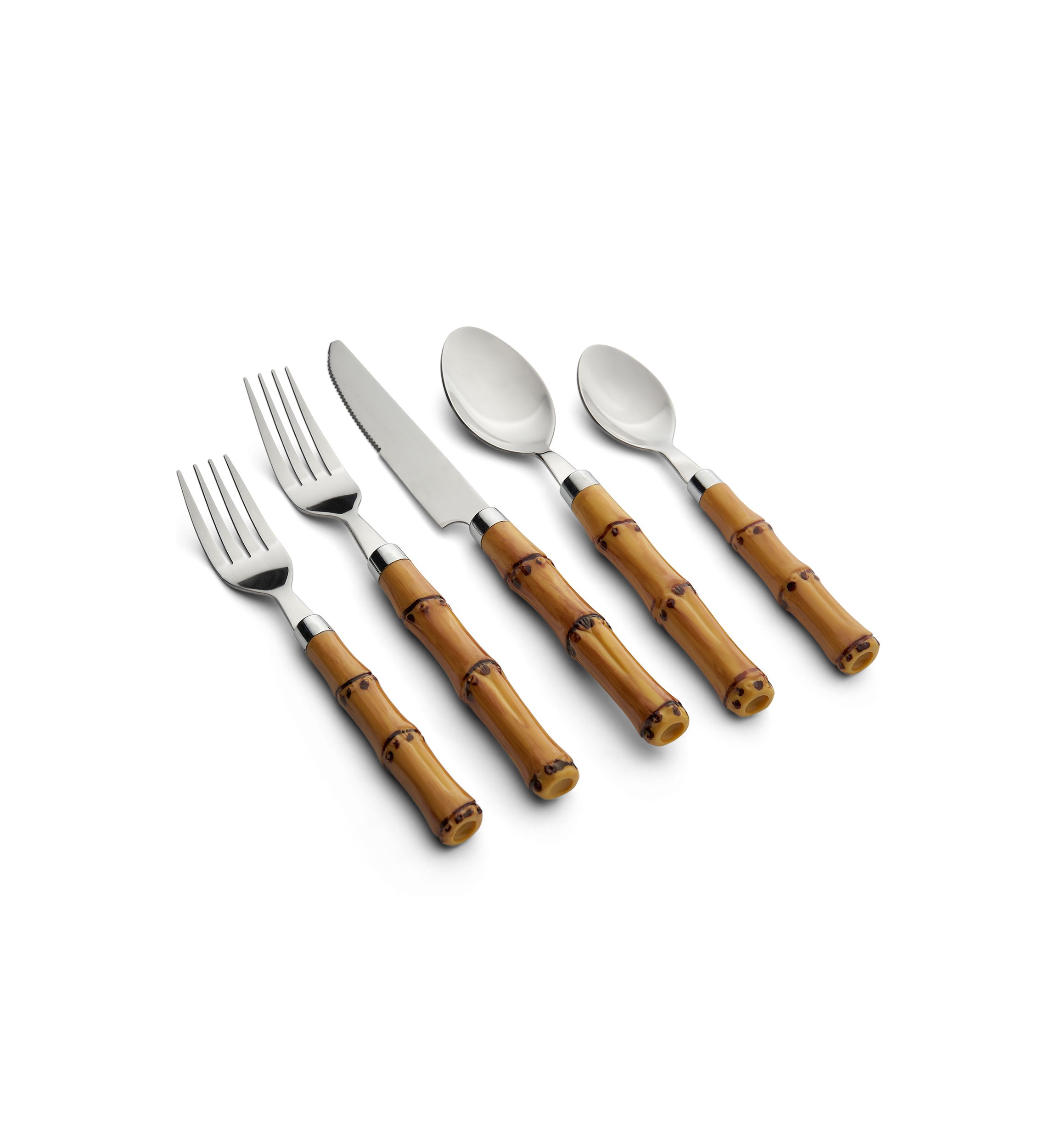 Cambridge Silversmiths Bamboo 20-Piece Flatware Set- Service for 4