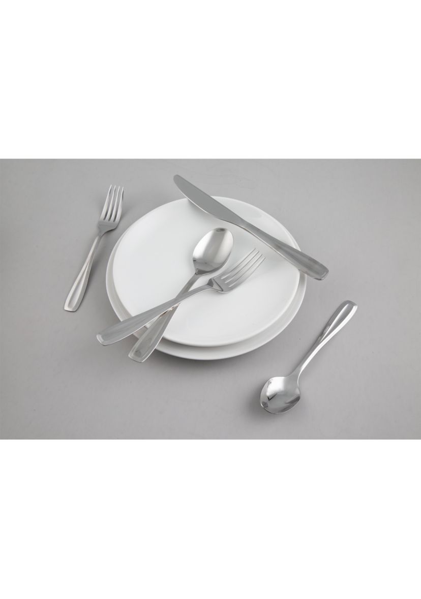 Waylen Mirror 40-Piece Flatware Set with Rustic Bronze Buffet - Service for 8