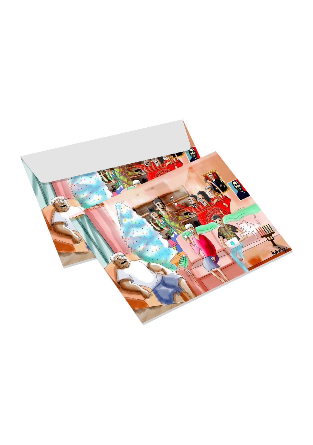 A Wonderful Black Family at Christmas - 10 Pack