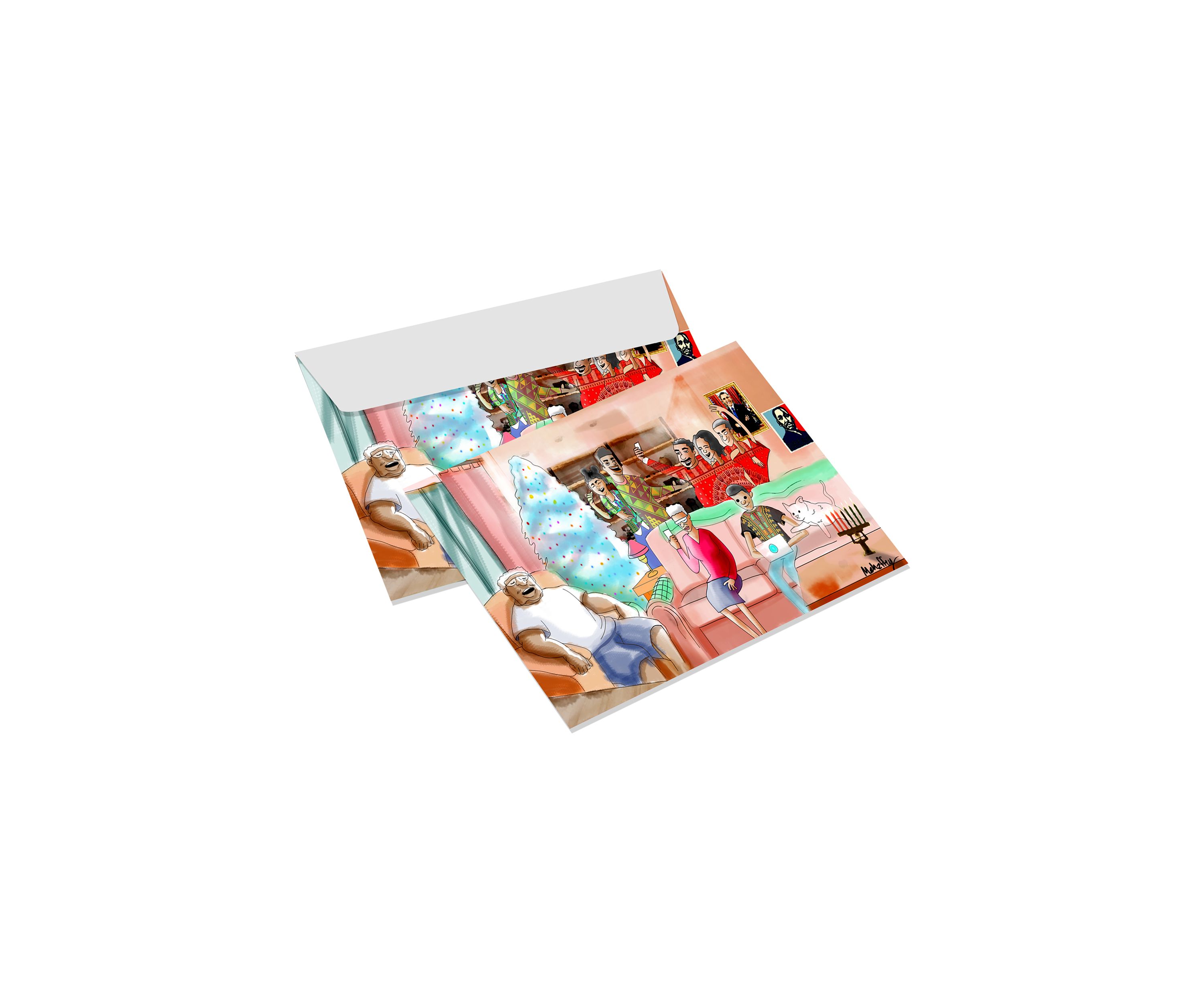 A Wonderful Black Family at Christmas - 10 Pack