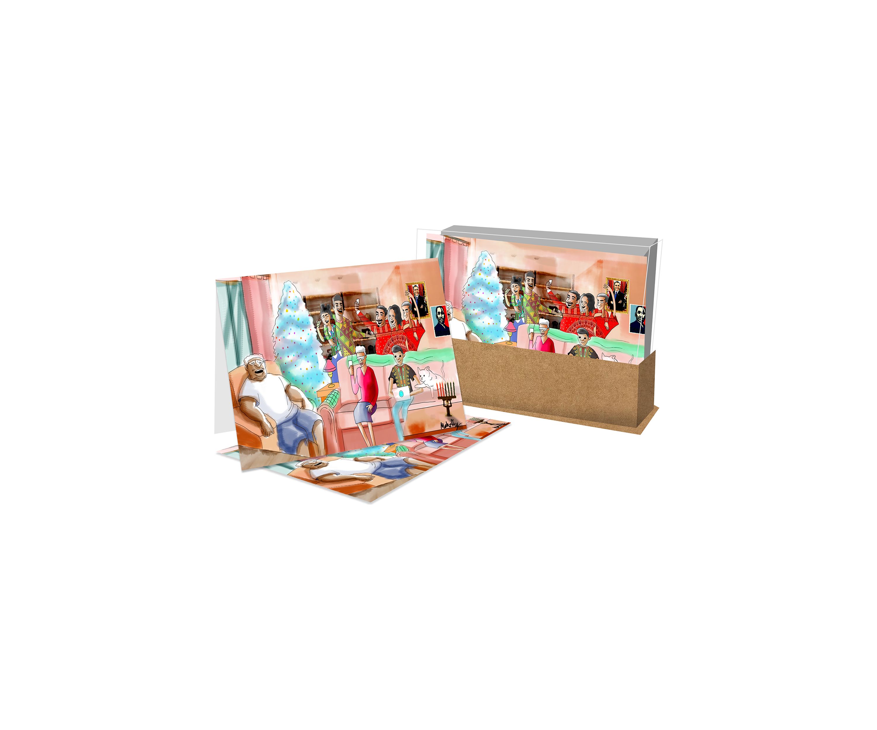 A Wonderful Black Family at Christmas - 10 Pack