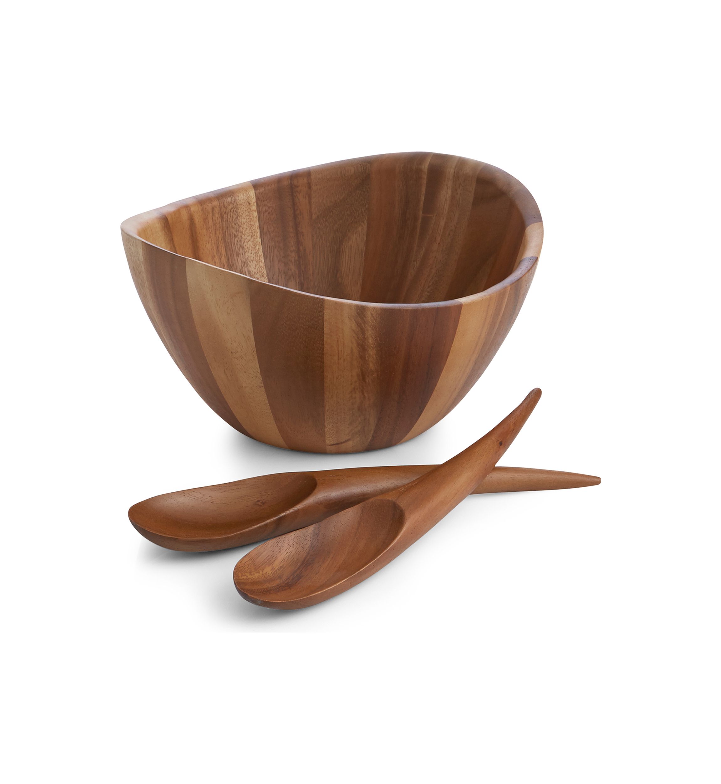 3 Piece Salad Set - Brown