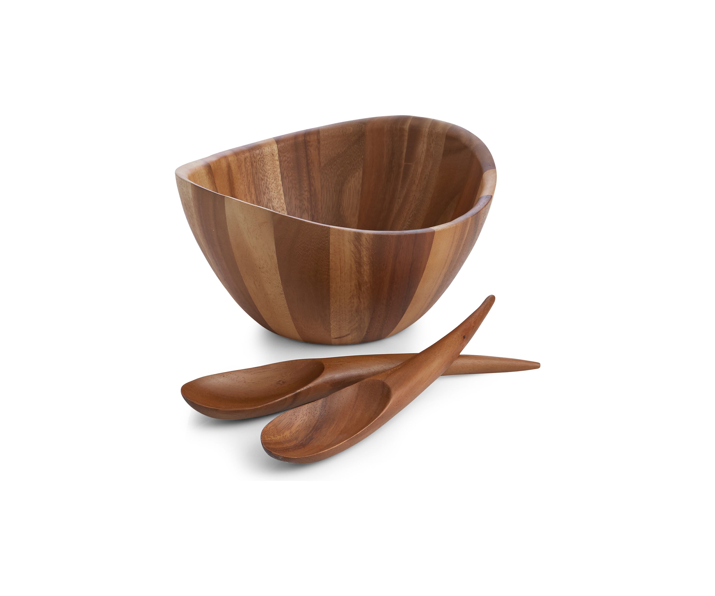 3 Piece Salad Set - Brown