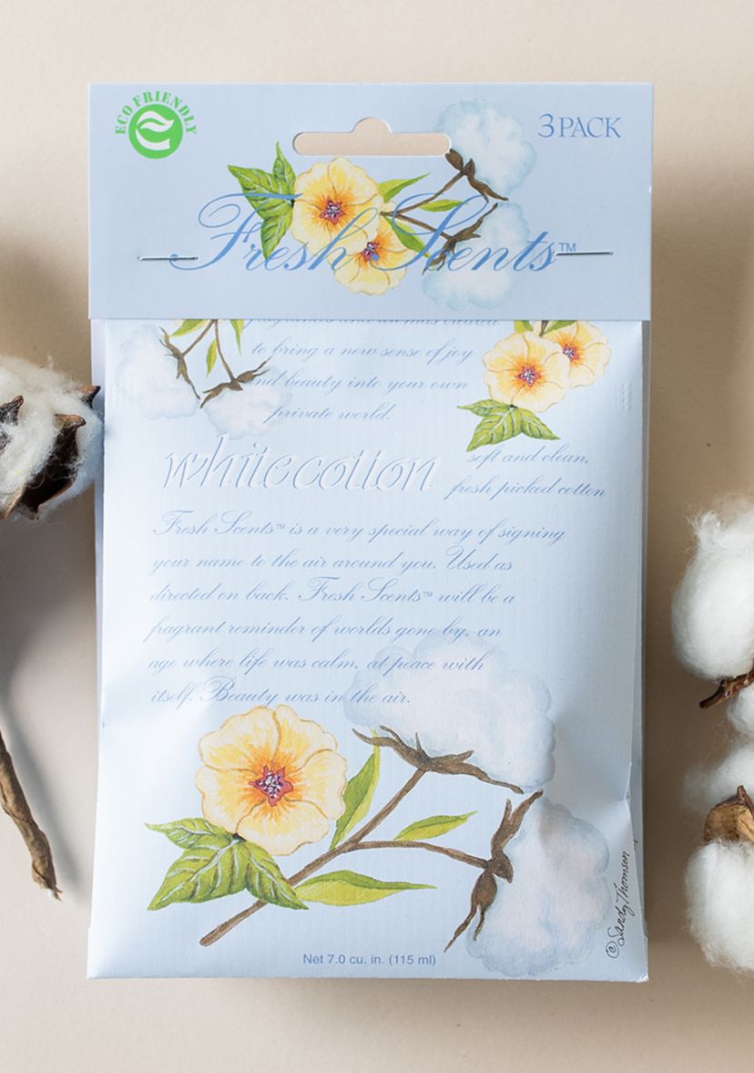 White Cotton Scented Sachet - 3 Pack