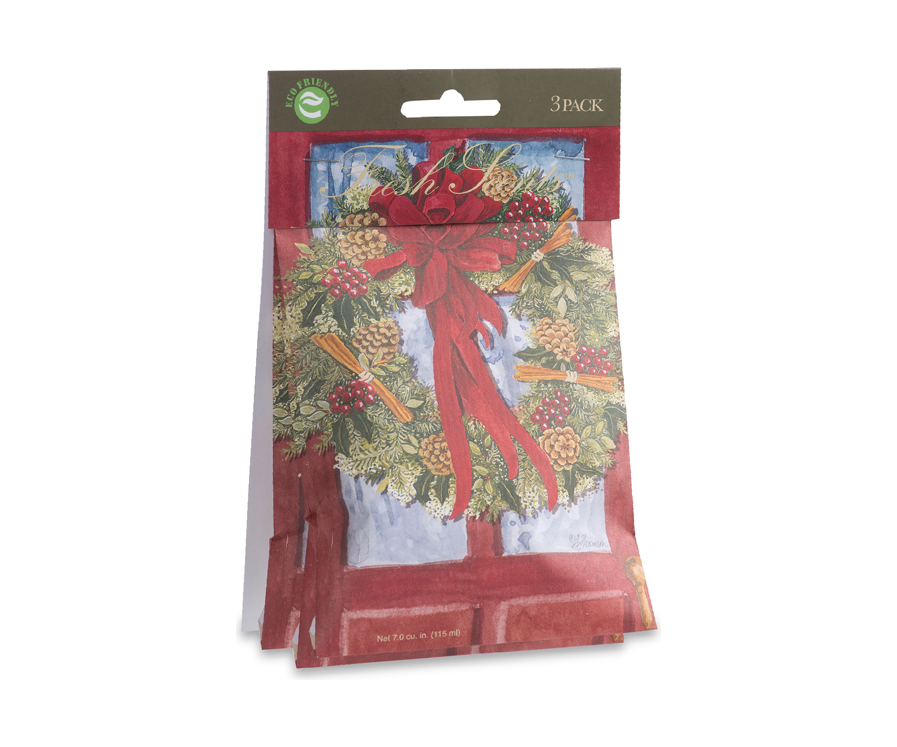 Red Door Wreath 3 Pack Scented Sachet
