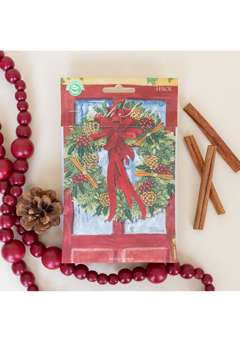 Red Door Wreath 3 Pack Scented Sachet