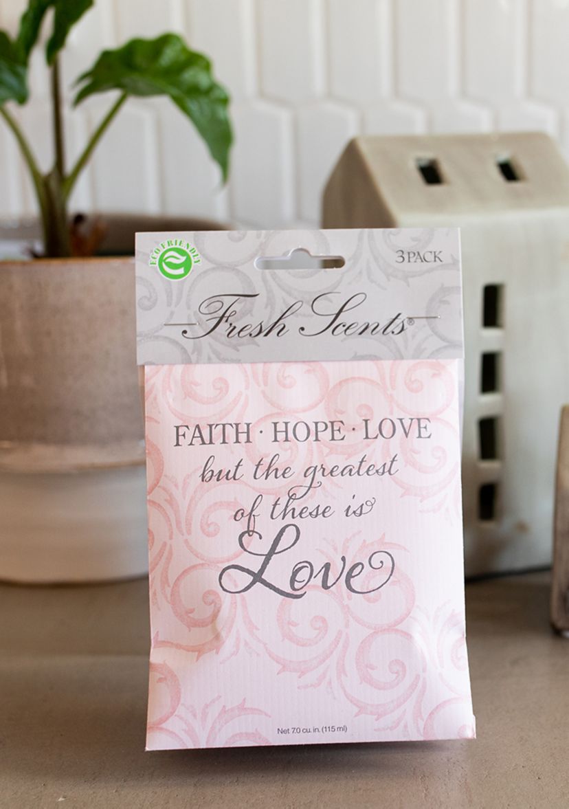 Faith, Hope, Love Scented Sachet - 3 Pack