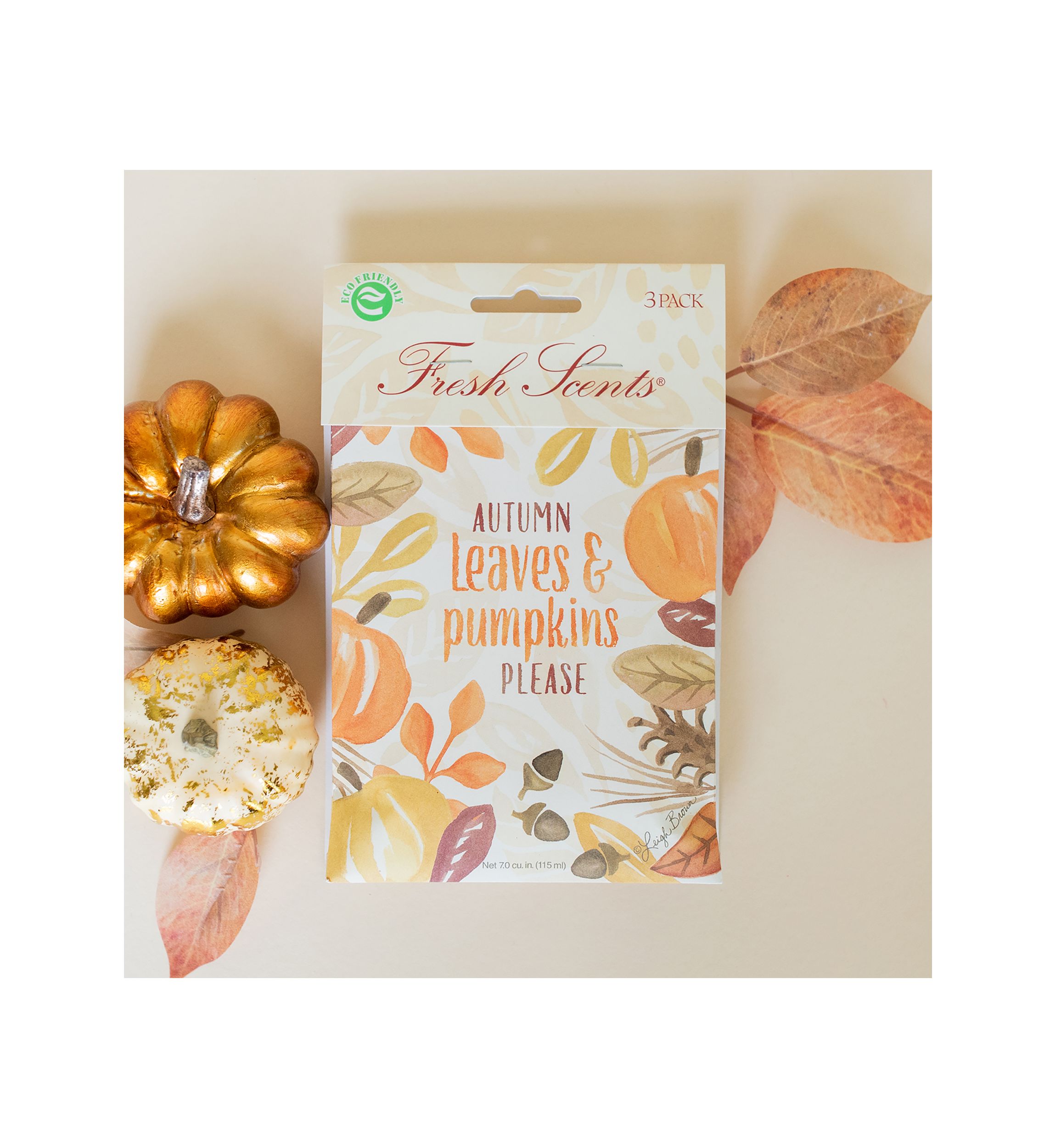 Autumn Leaves 3 Pack Scented Sachet