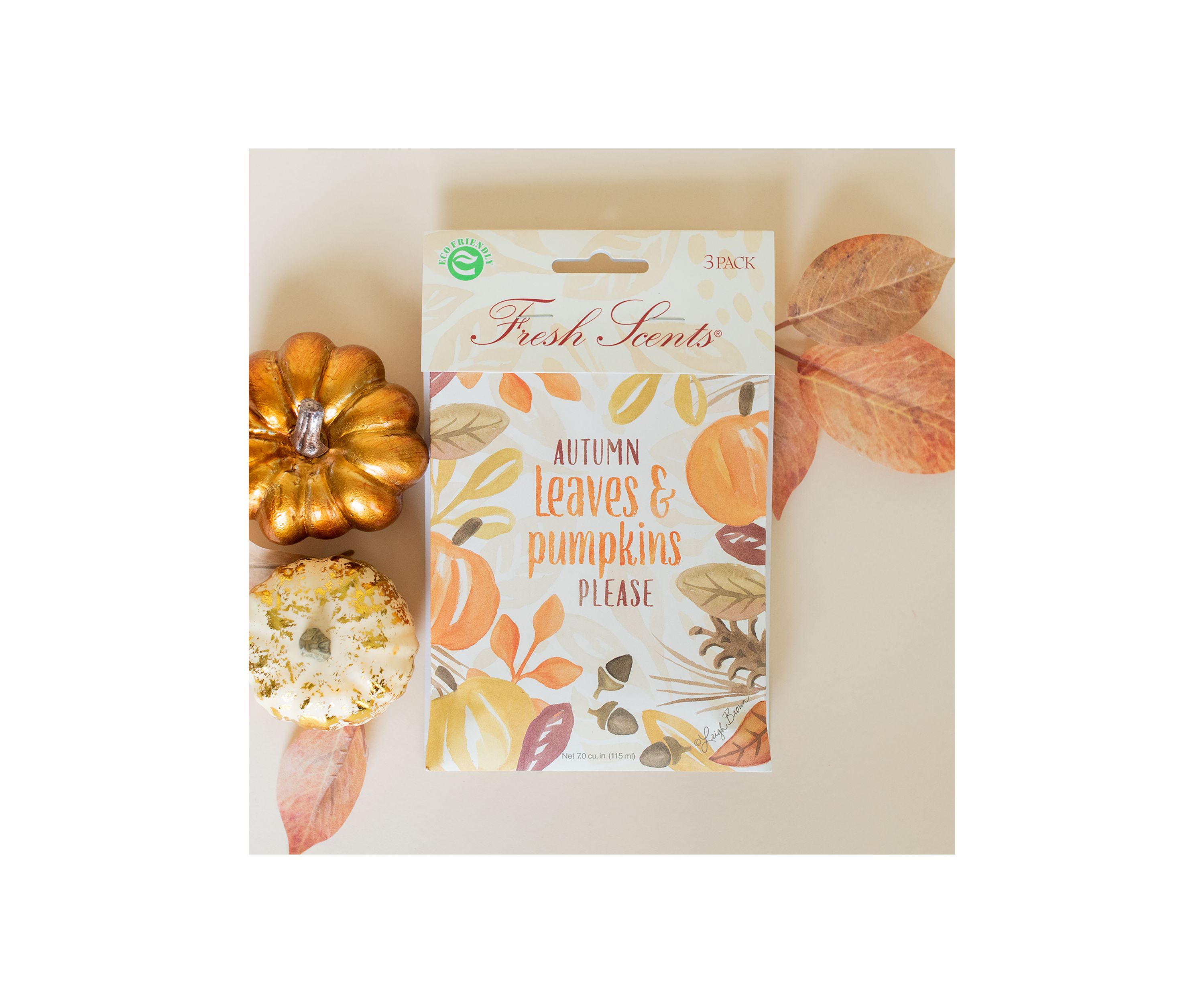 Autumn Leaves 3 Pack Scented Sachet