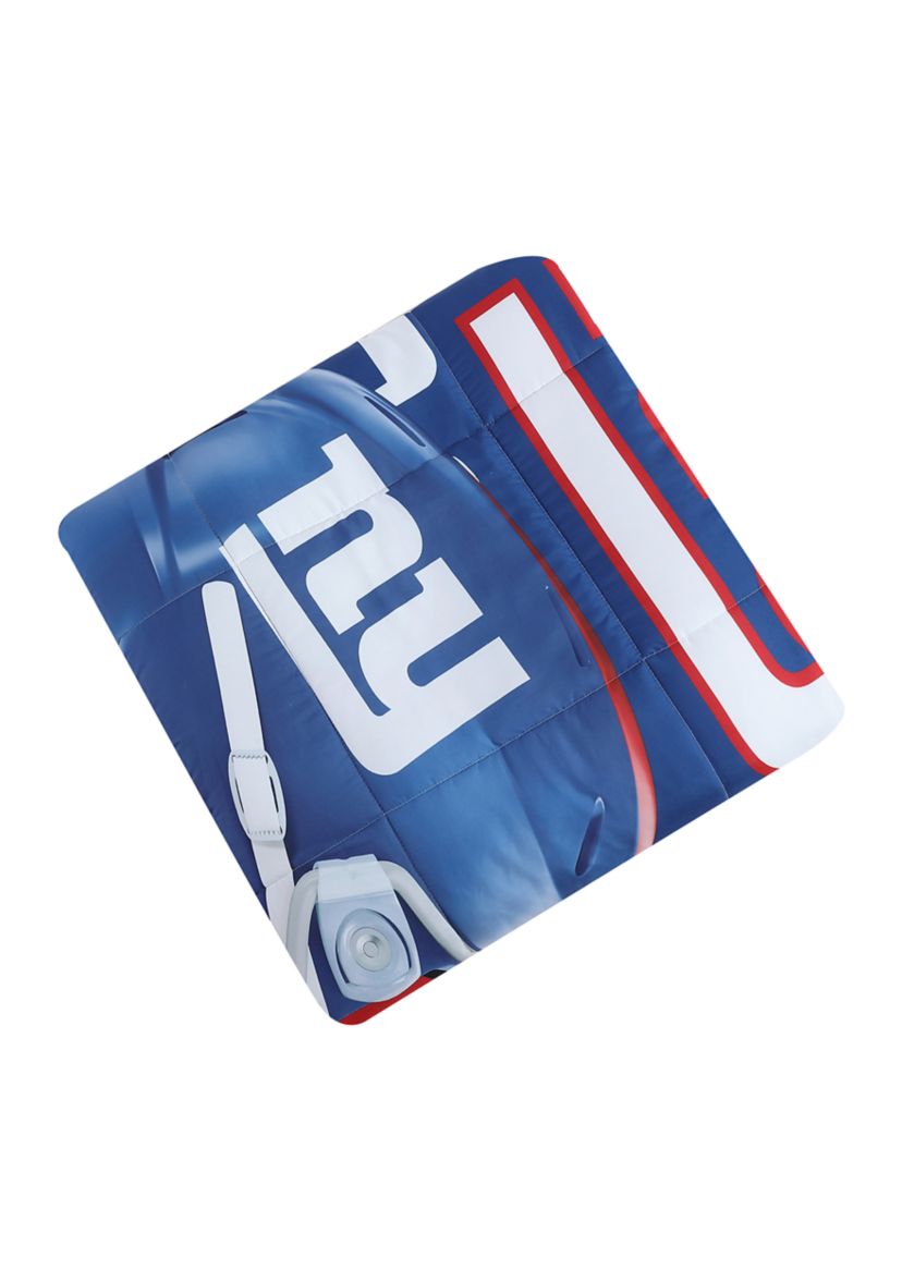 NFL New York Giants Officially Licensed 2021 Season Comforter and Pillow Sham Set