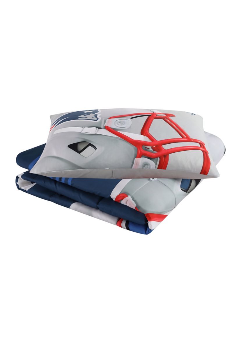 NFL New England Patriots Officially Licensed 2021 Season Comforter and Pillow Sham Set