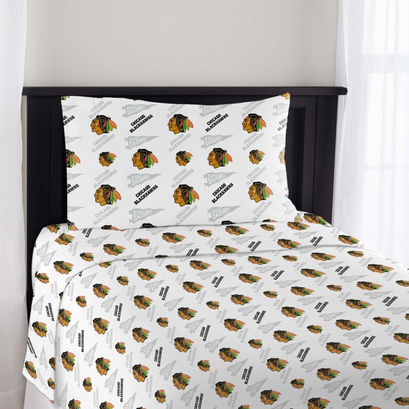 NHL Officially Licenced Chicago Blackhawks Sheet Set