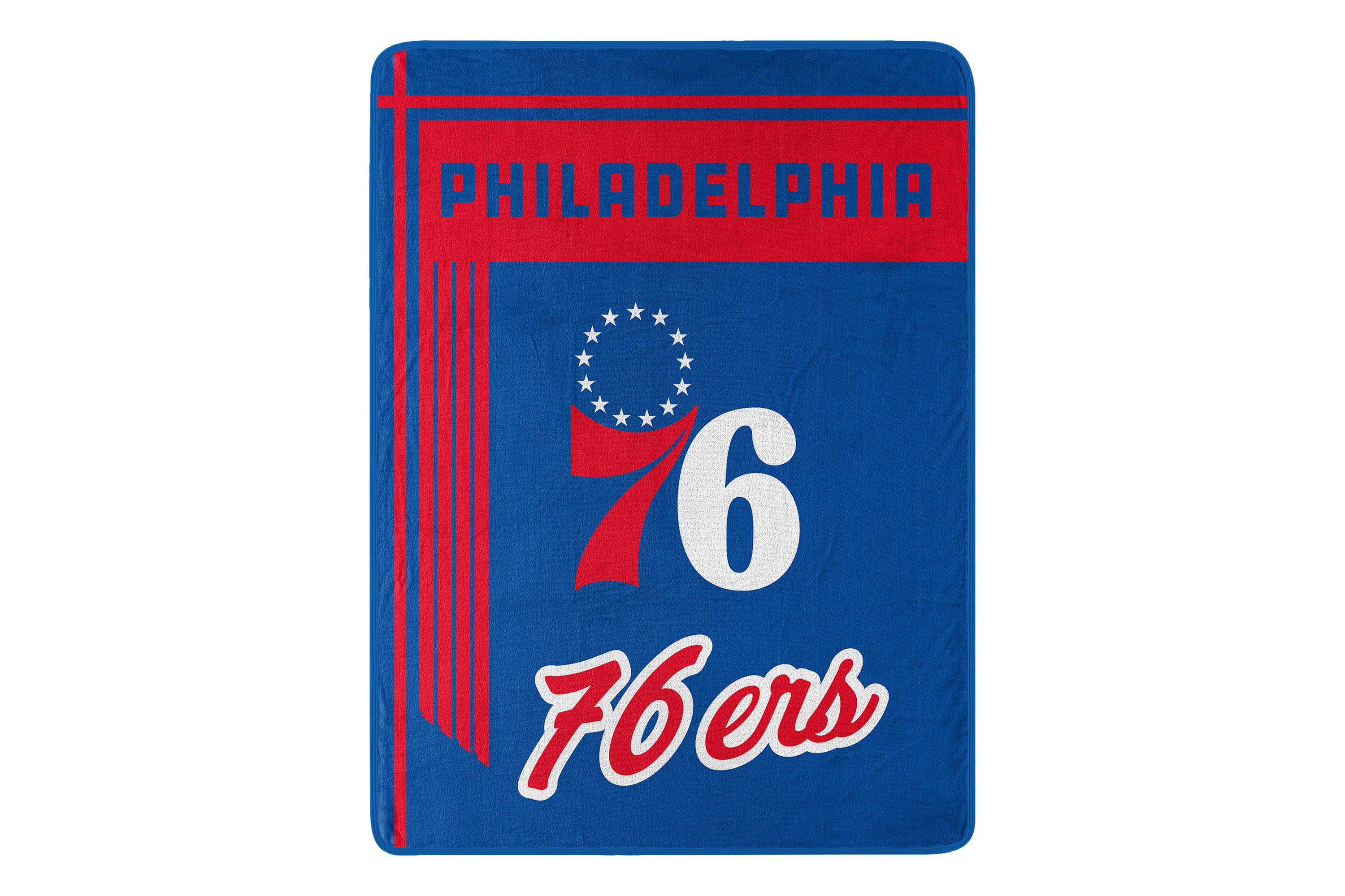 NBA Officially Licensed Philadelphia 76ers 46" x 60" Microfiber Throw Blanket