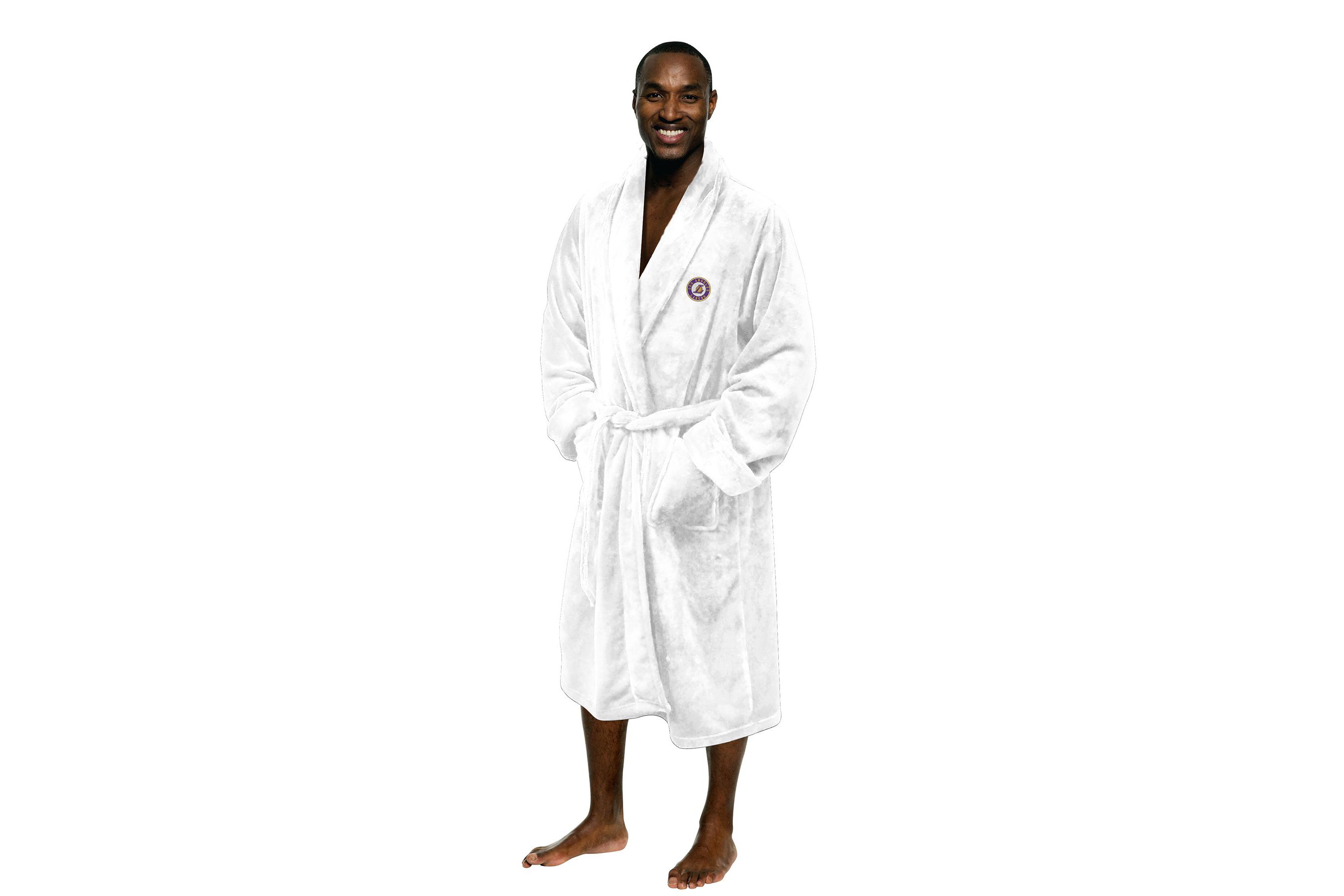 NBA Officially Licenced Los Angeles Lakers Mens Silk Touch Bathrobe L/XL