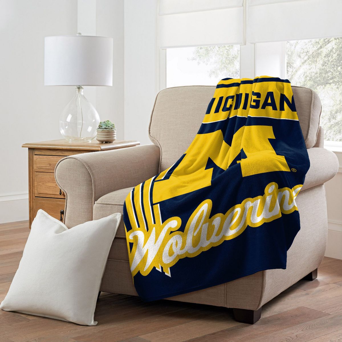 NCAA Officially Licenced Michigan Wolverines 46" x 60" Microfiber Throw Blanket
