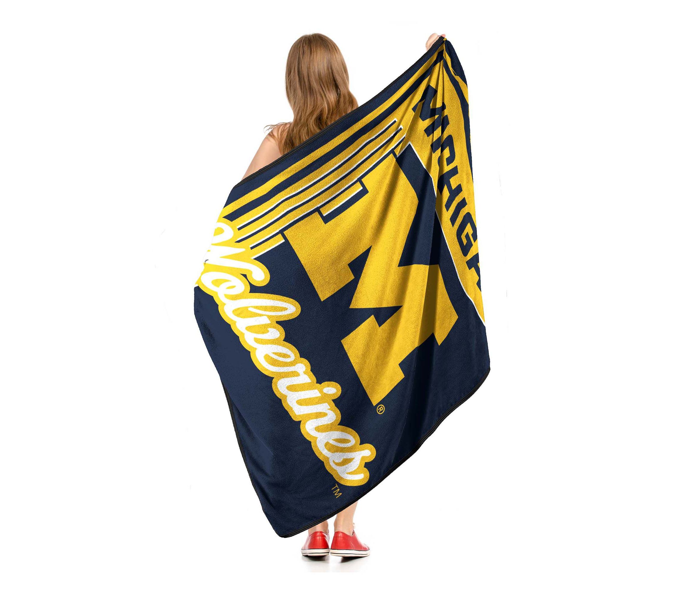 NCAA Officially Licenced Michigan Wolverines 46" x 60" Microfiber Throw Blanket
