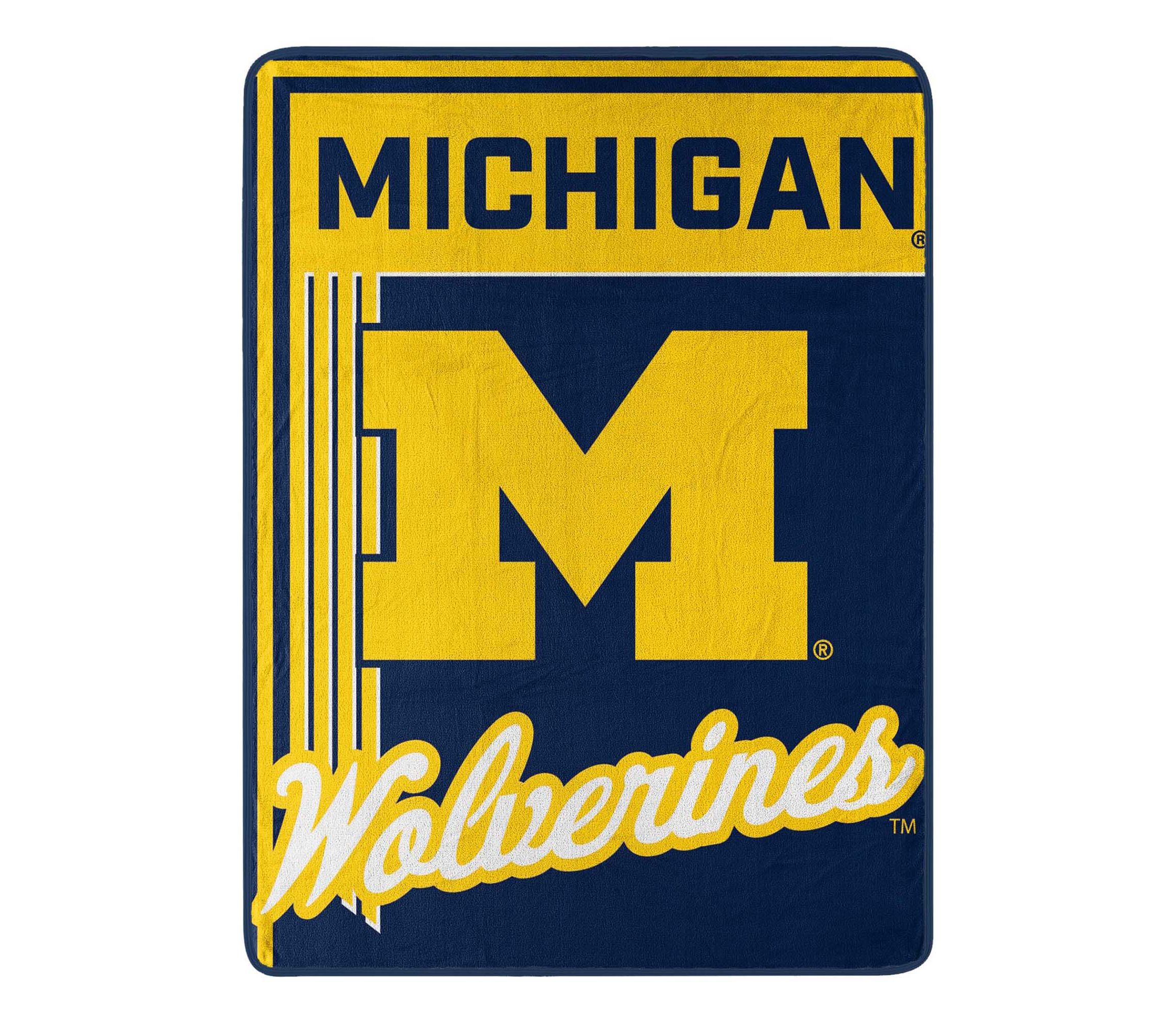 NCAA Officially Licenced Michigan Wolverines 46" x 60" Microfiber Throw Blanket