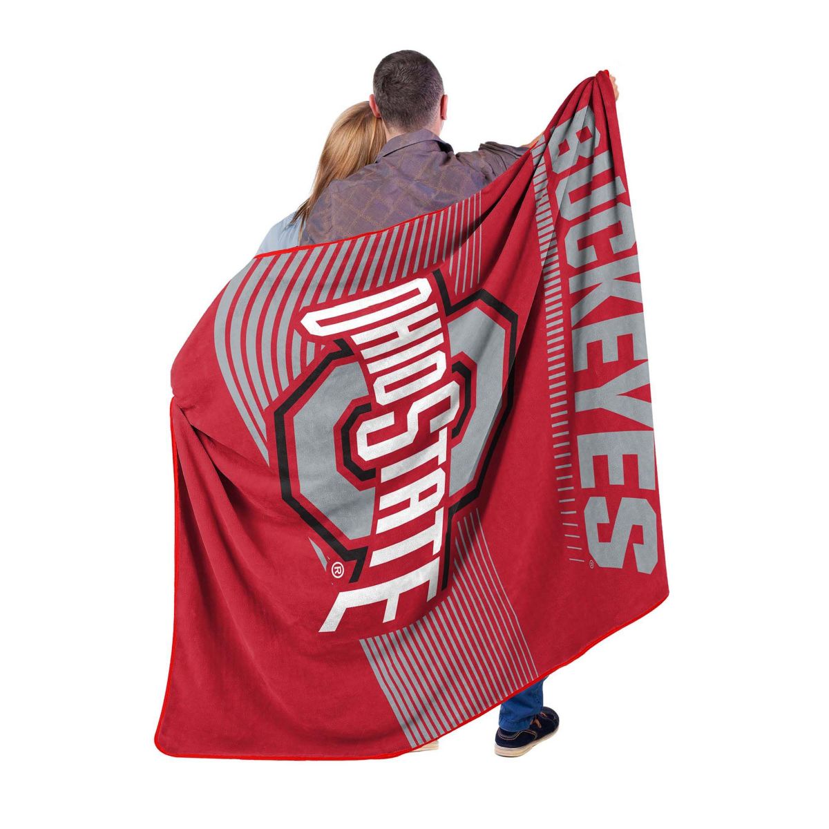 NCAA Officially Licenced Ohio State Buckeyes 60" x 80" Raschel Throw Blanket