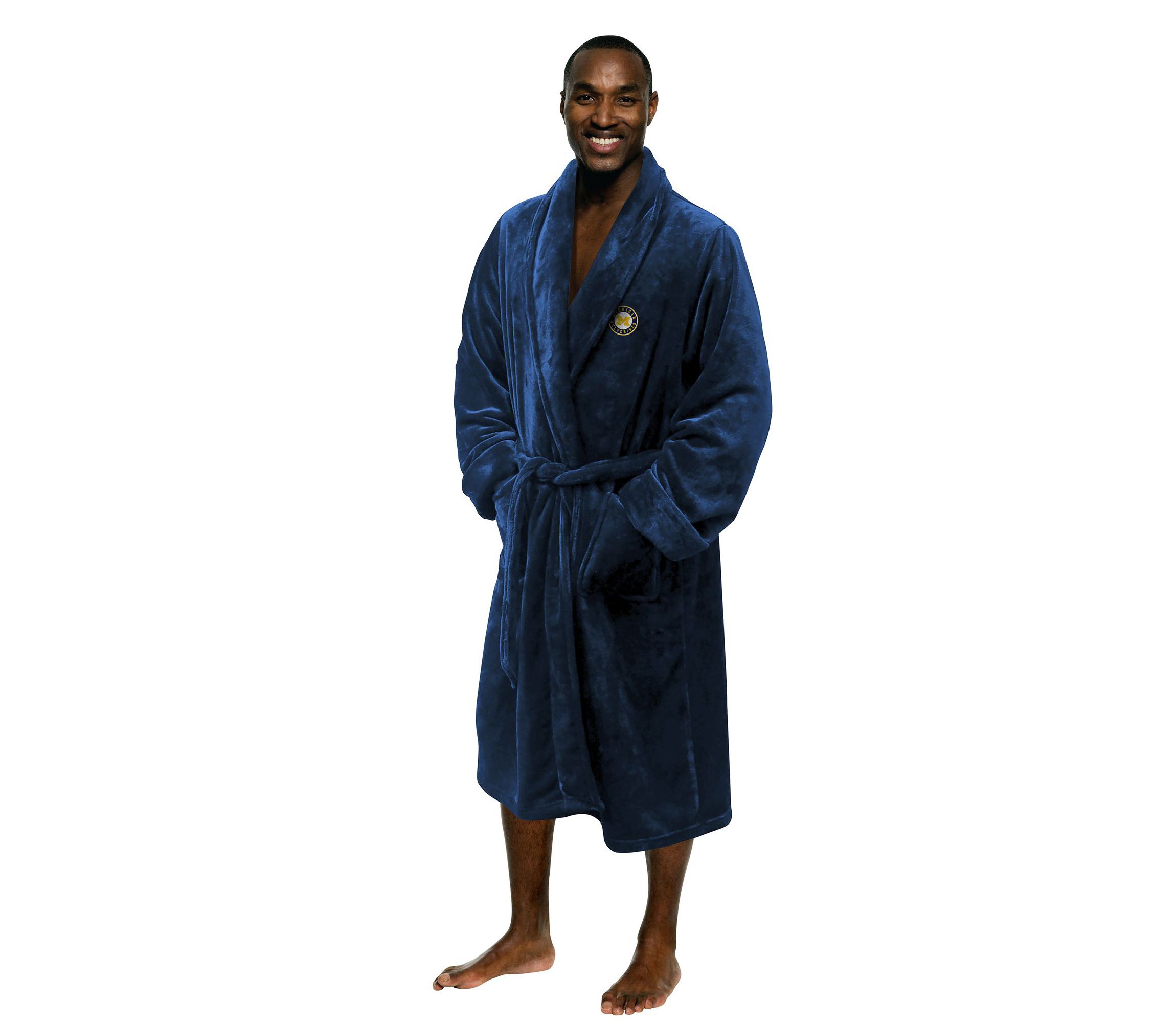 NCAA Officially Licenced Michigan Wolverines Mens Silk Touch Bathrobe L/XL
