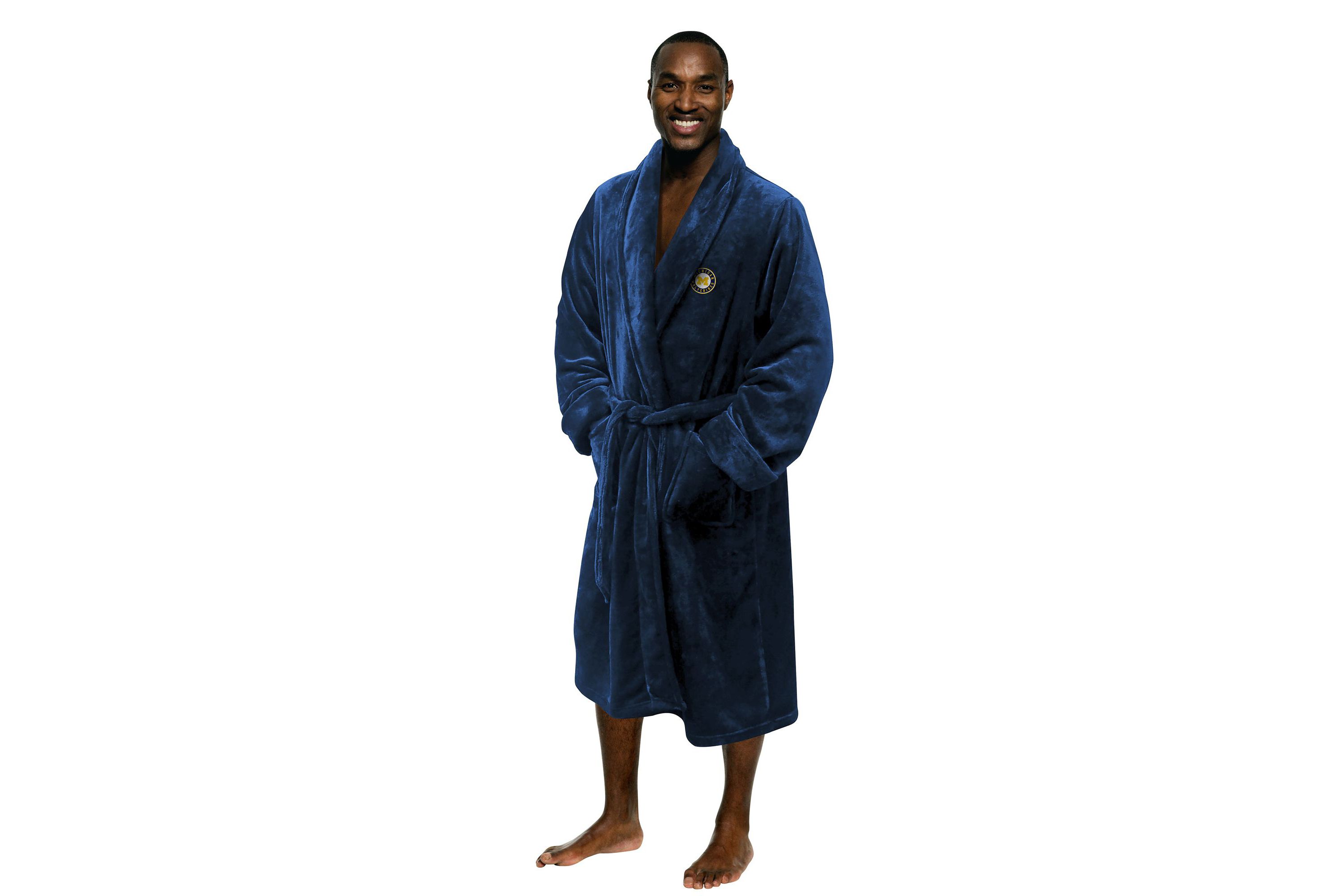 NCAA Officially Licenced Michigan Wolverines Mens Silk Touch Bathrobe L/XL