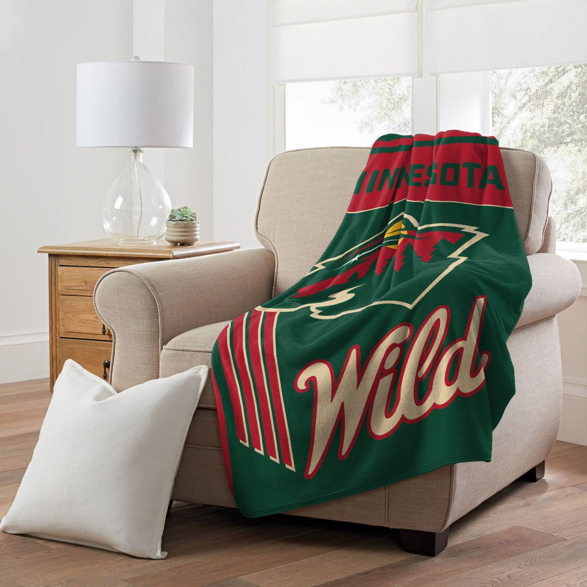NHL Officially Licensed Minnesota Wild 46" x 60" Microfiber Throw Blanket
