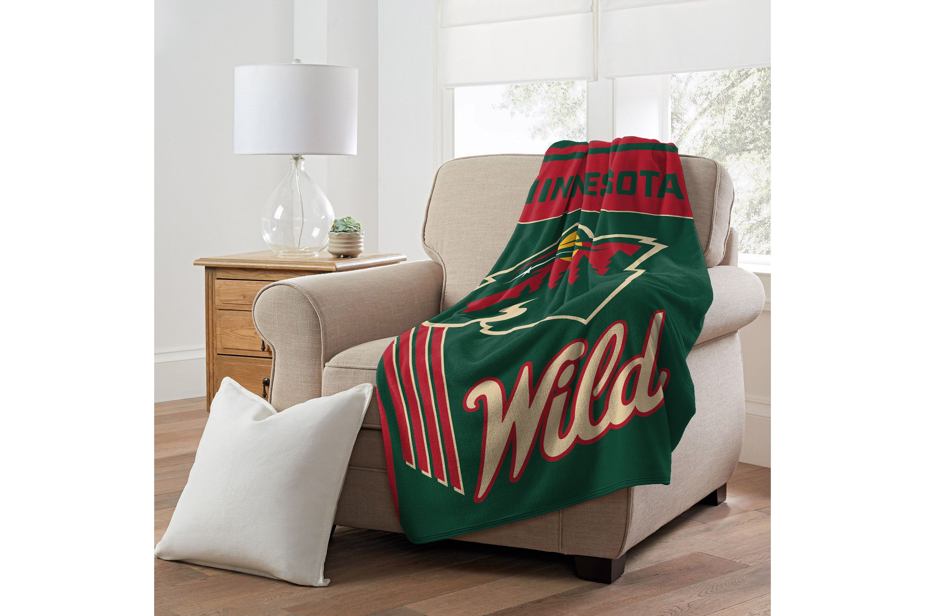 NHL Officially Licensed Minnesota Wild 46" x 60" Microfiber Throw Blanket