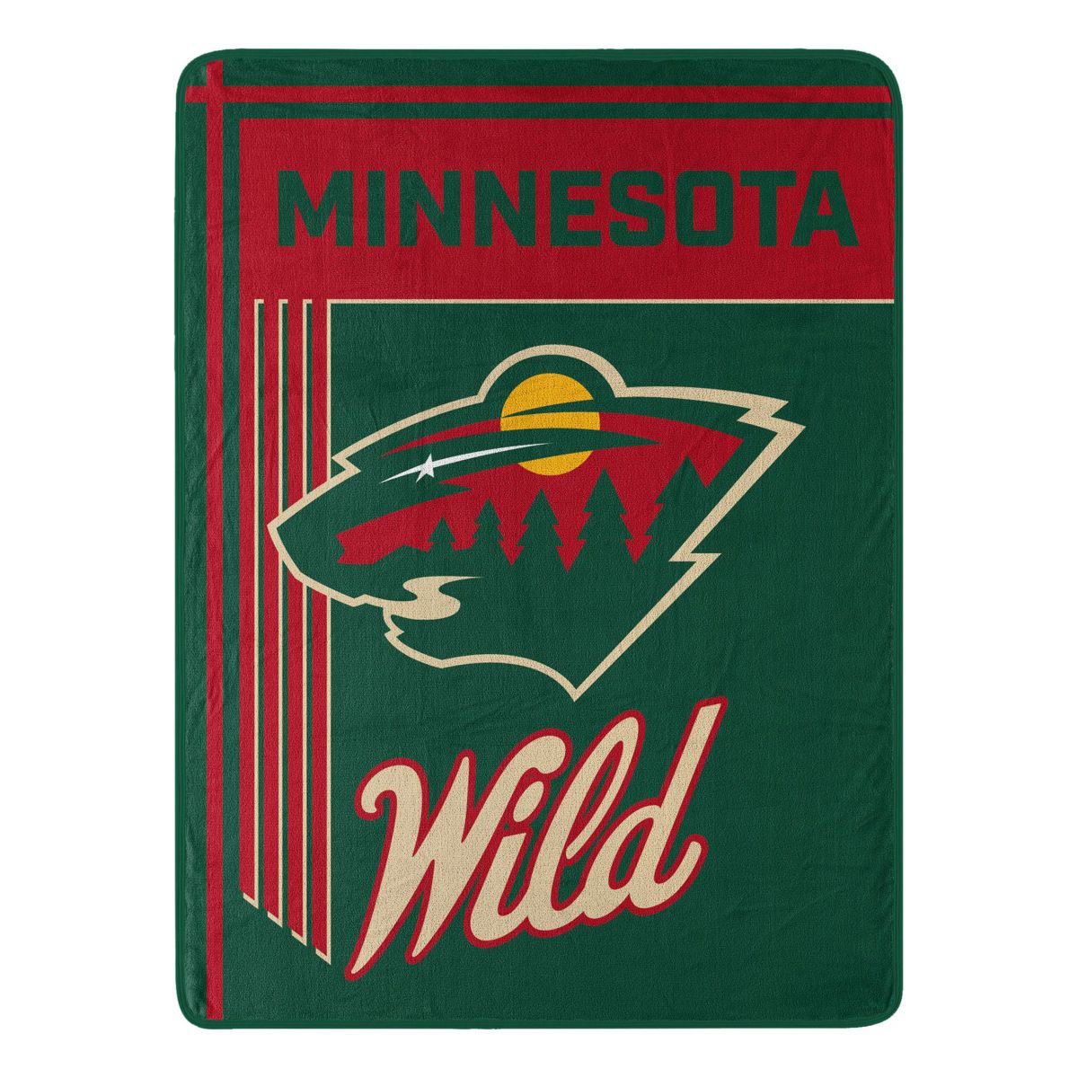 NHL Officially Licensed Minnesota Wild 46" x 60" Microfiber Throw Blanket