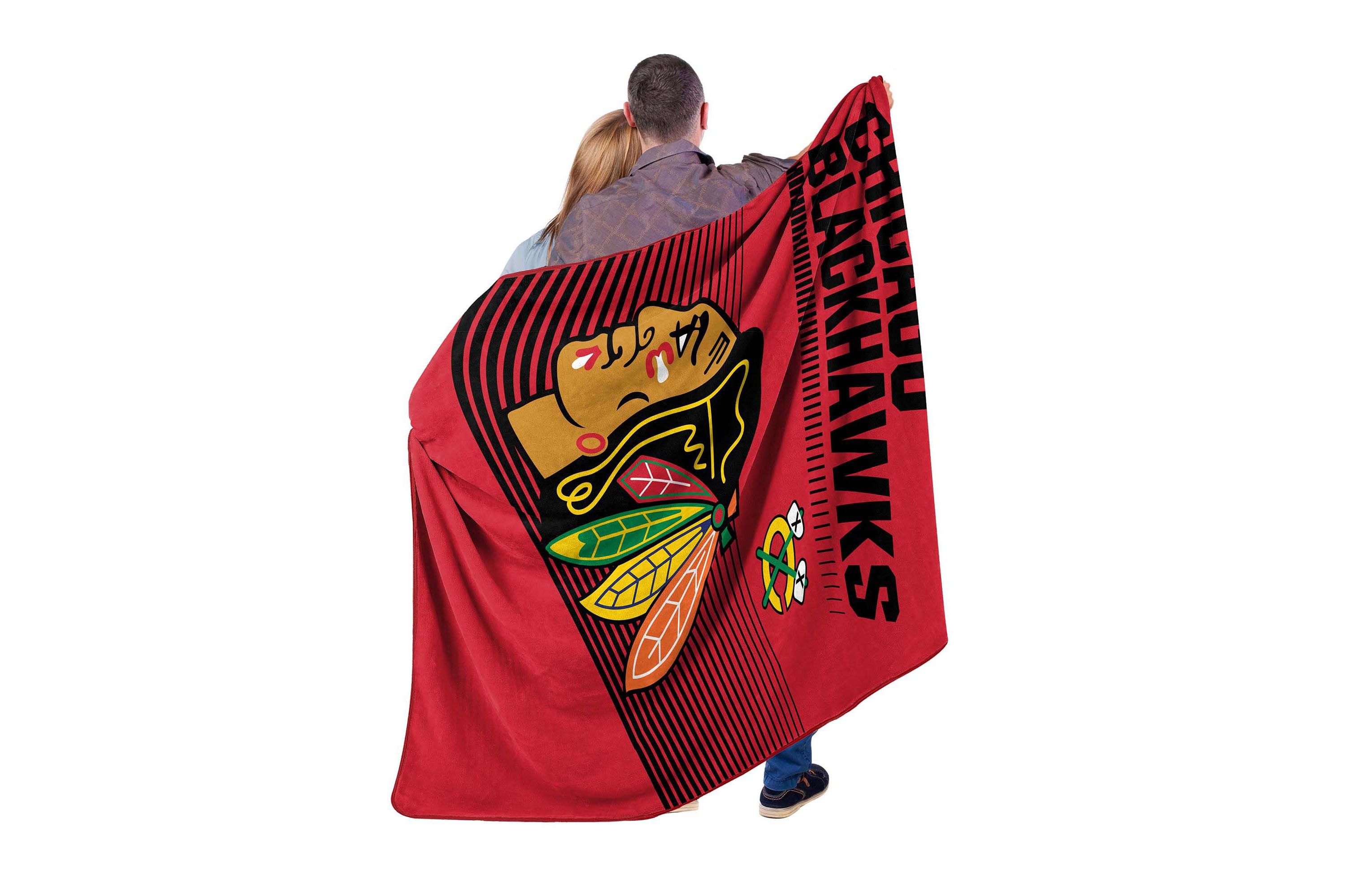NHL Officially Licenced Chicago Blackhawks 60" x 80" Raschel Throw Blanket