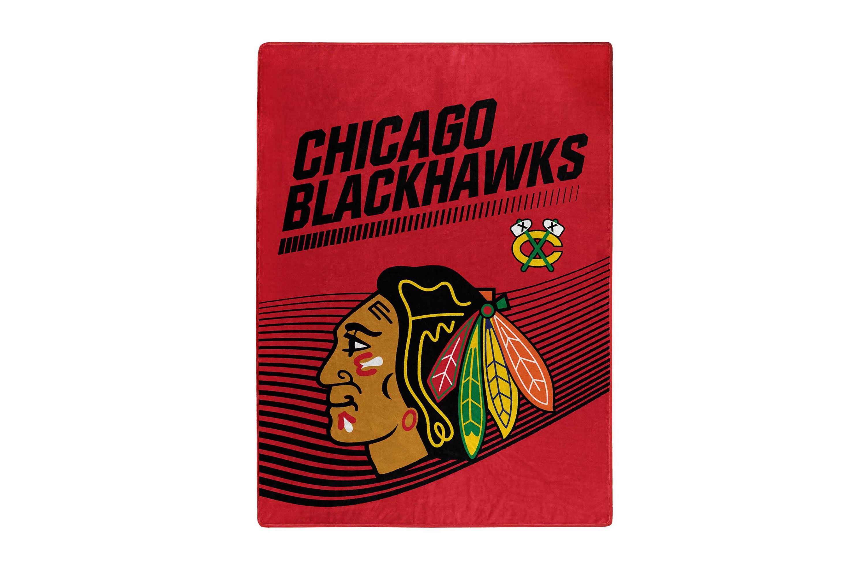 NHL Officially Licenced Chicago Blackhawks 60" x 80" Raschel Throw Blanket