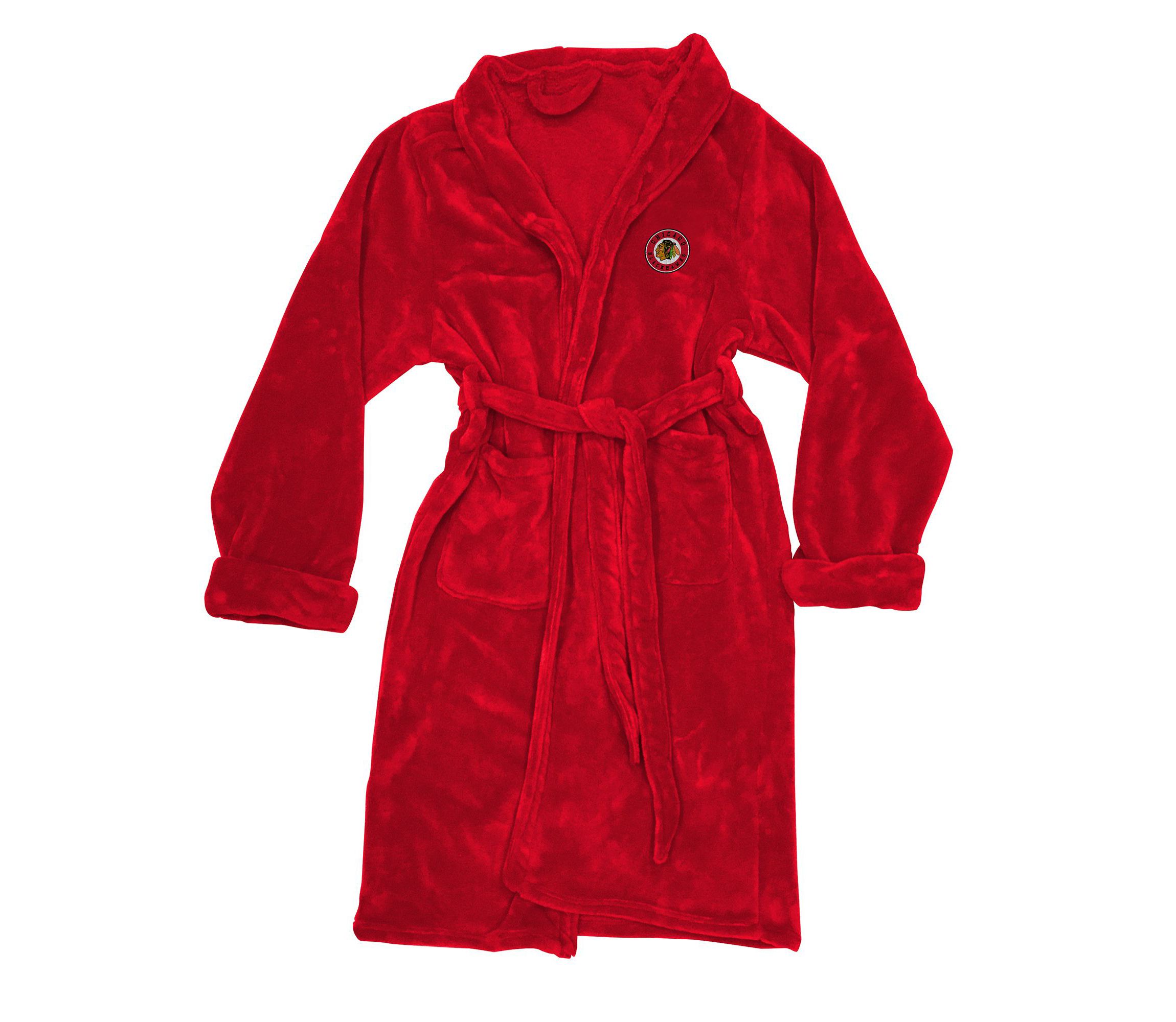 NHL Officially Licenced Chicago Blackhawks Mens Silk Touch Bathrobe L/XL