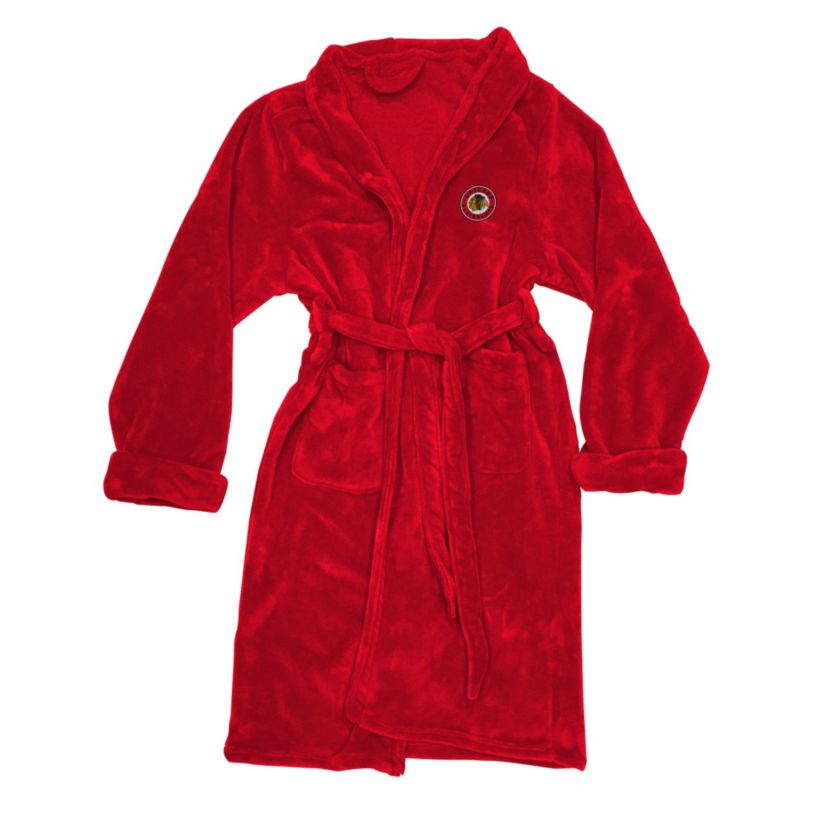 NHL Officially Licenced Chicago Blackhawks Mens Silk Touch Bathrobe L/XL