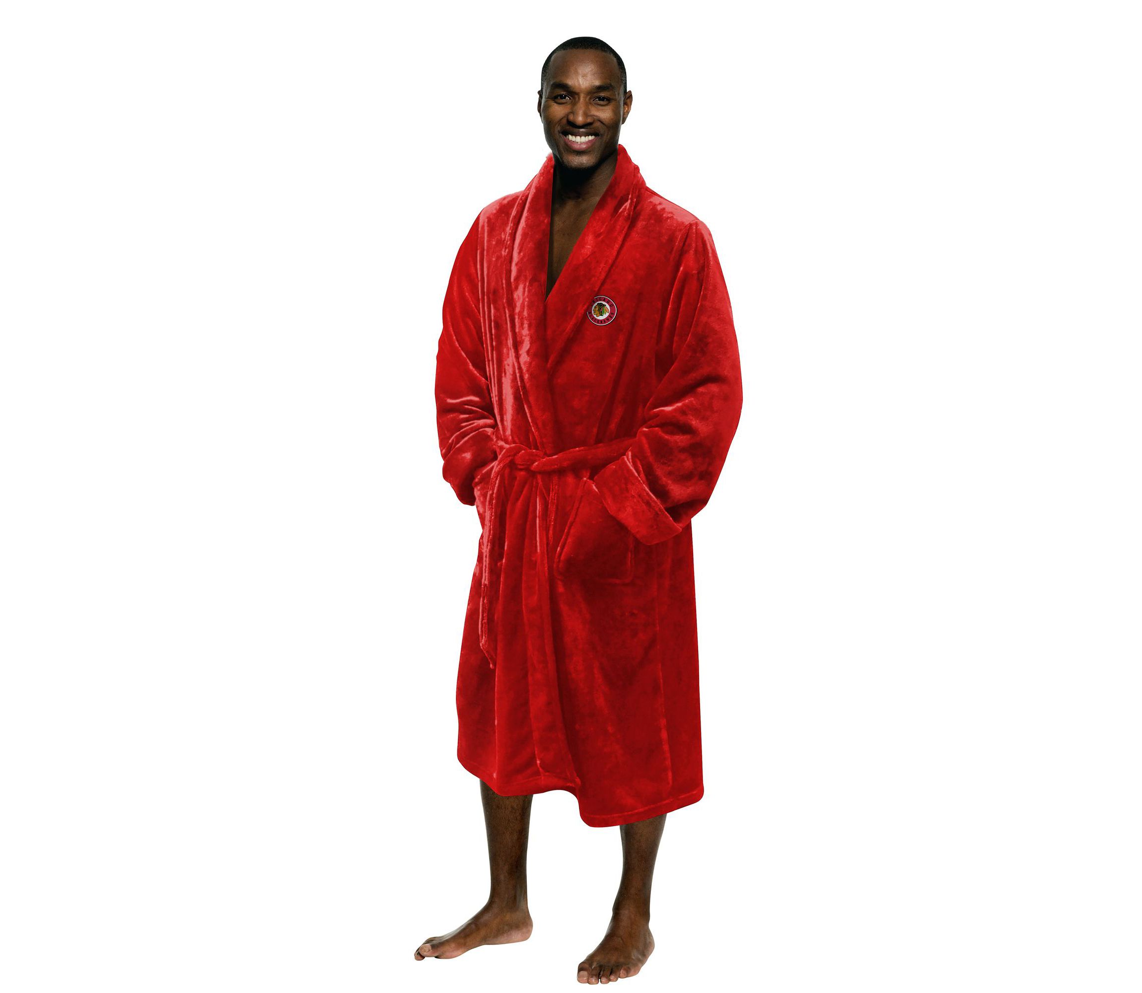 NHL Officially Licenced Chicago Blackhawks Mens Silk Touch Bathrobe L/XL