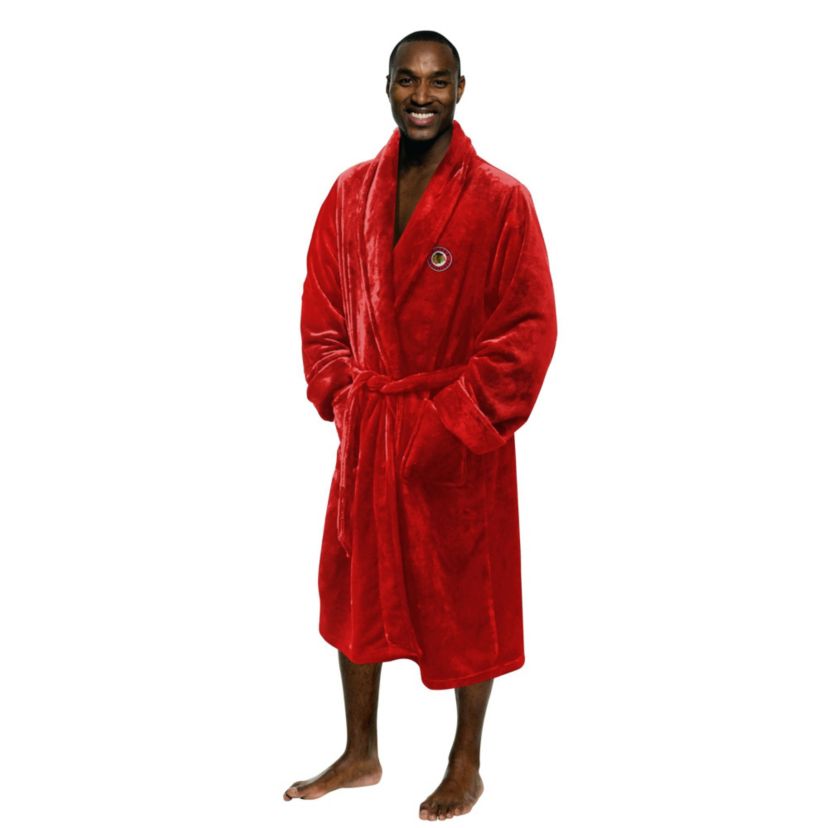 NHL Officially Licenced Chicago Blackhawks Mens Silk Touch Bathrobe L/XL