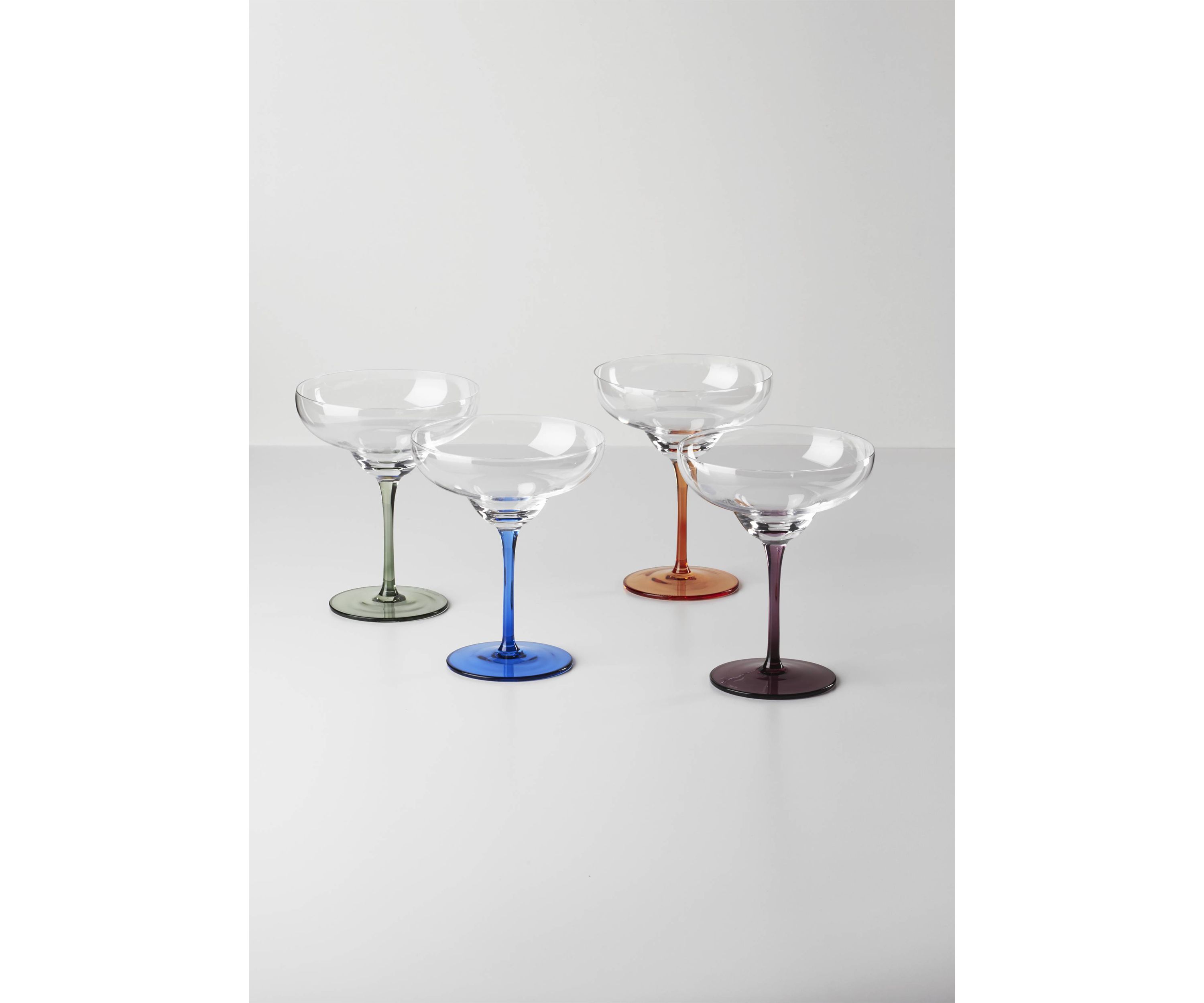 Set Of 4 True Colors Cocktail Glasses