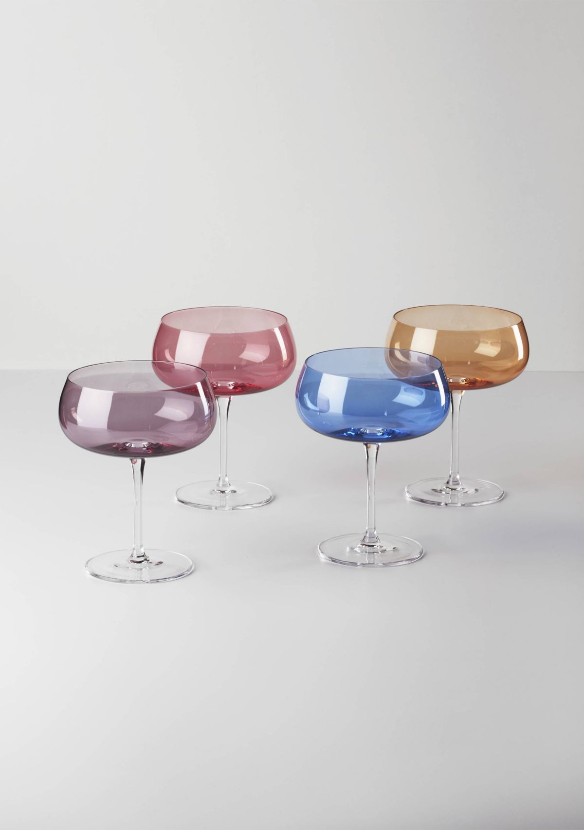 Set Of 4 Bottoms Up Margarita Glasses