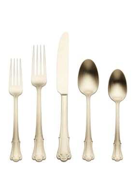 James Street Satin Champagne 20 Piece Flatware Set