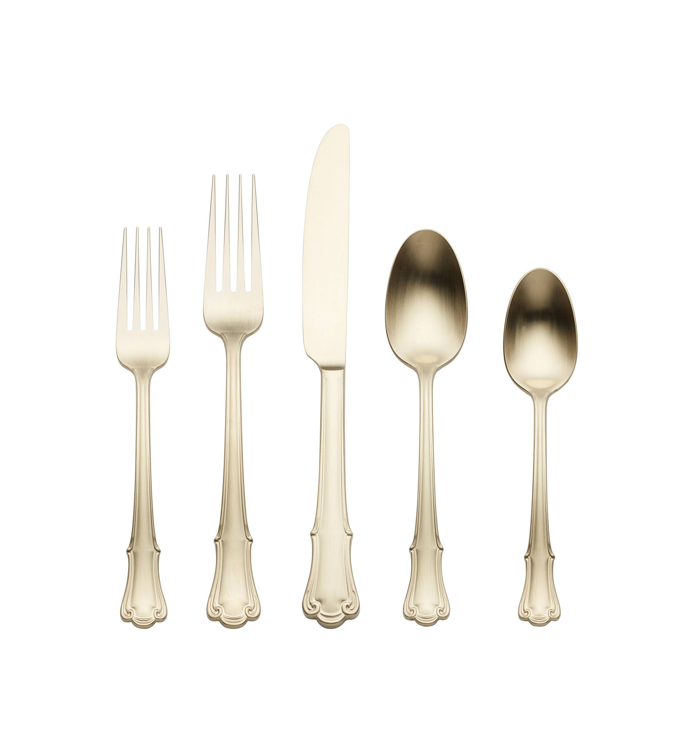 James Street Satin Champagne 20 Piece Flatware Set